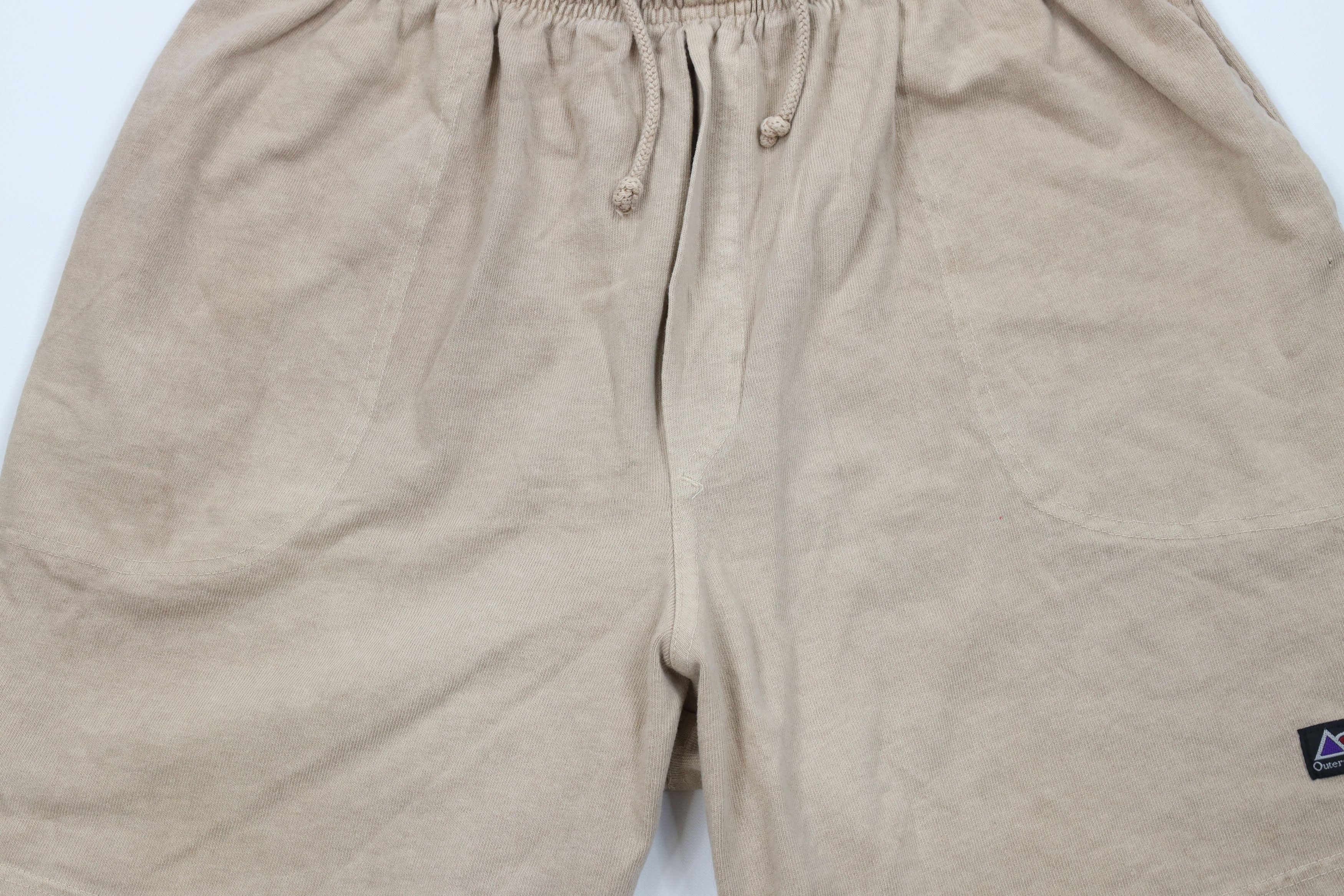 Vintage Vintage 90s Streetwear Cotton Pigment Stonewash Shorts Beige Size US 34 / EU 50 - 3 Thumbnail
