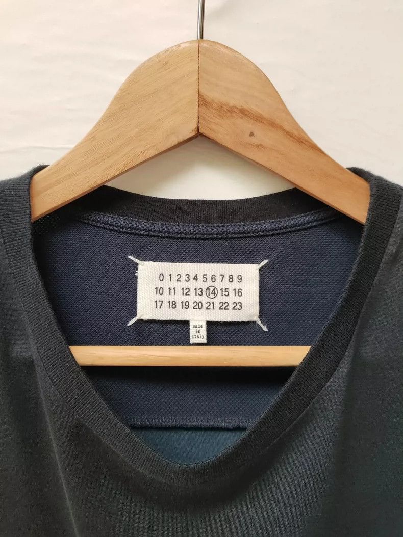 Maison Margiela Maison Margiela Black color-blocked short-sleeved T-shirt Size US M / EU 48-50 / 2 - 3 Thumbnail