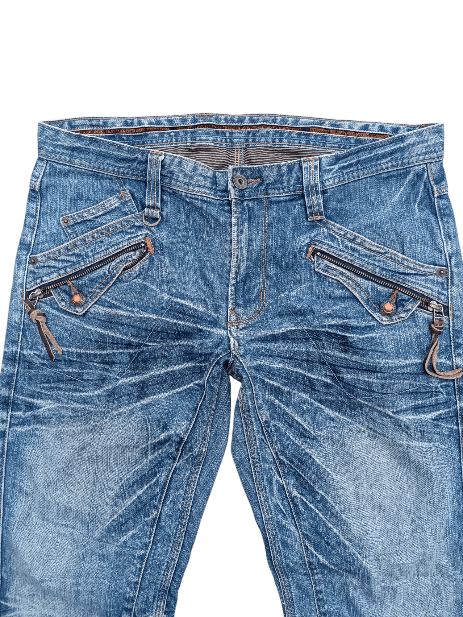 Japanese Brand FLARED 🔥 Nicole Club For Men Multi Pocket Whiskers Denim Size US 34 / EU 50 - 18 Thumbnail