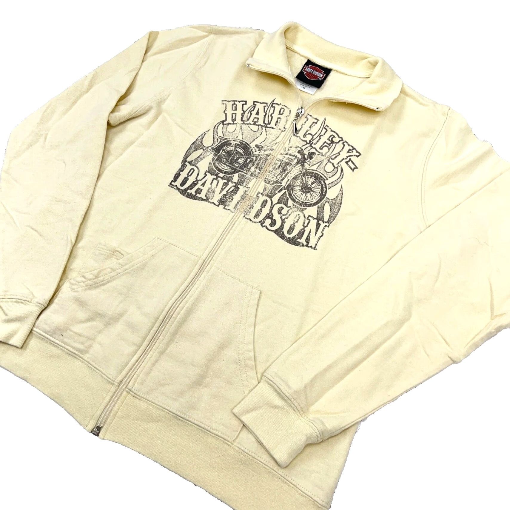 Harley Davidson VINTAGE Harley-Davidson Sweater Women Medium Pullover Knit Jacket All Seasons Logo Solid 90s Biker Fall Winter Spring Womens Size M / US 6-8 / IT 42-44 - 3 Thumbnail