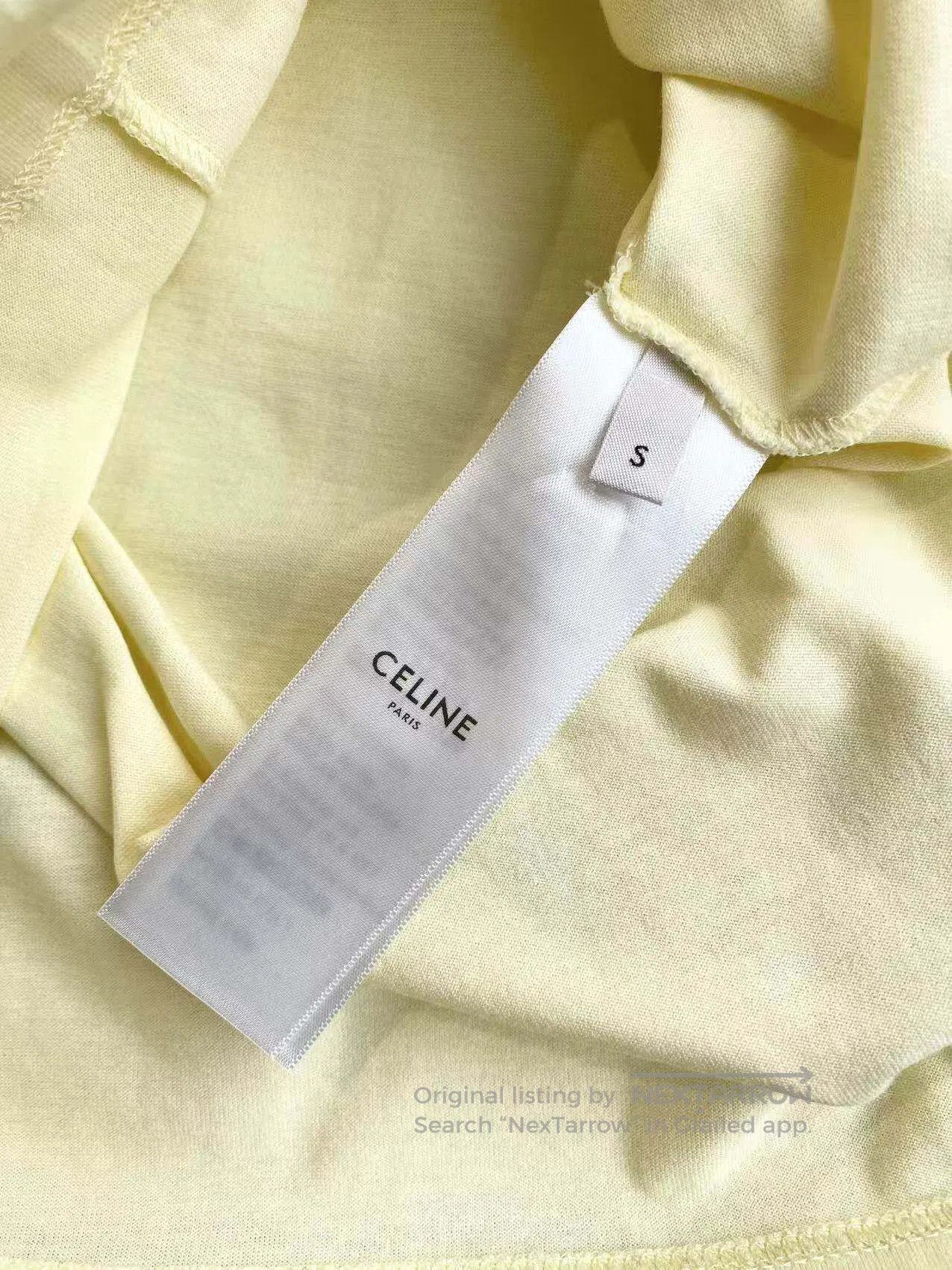 Celine Celine Je t’aime Cotton Short Sleeve T-Shirt| Size S / US 4 / IT 40 - 5 Thumbnail