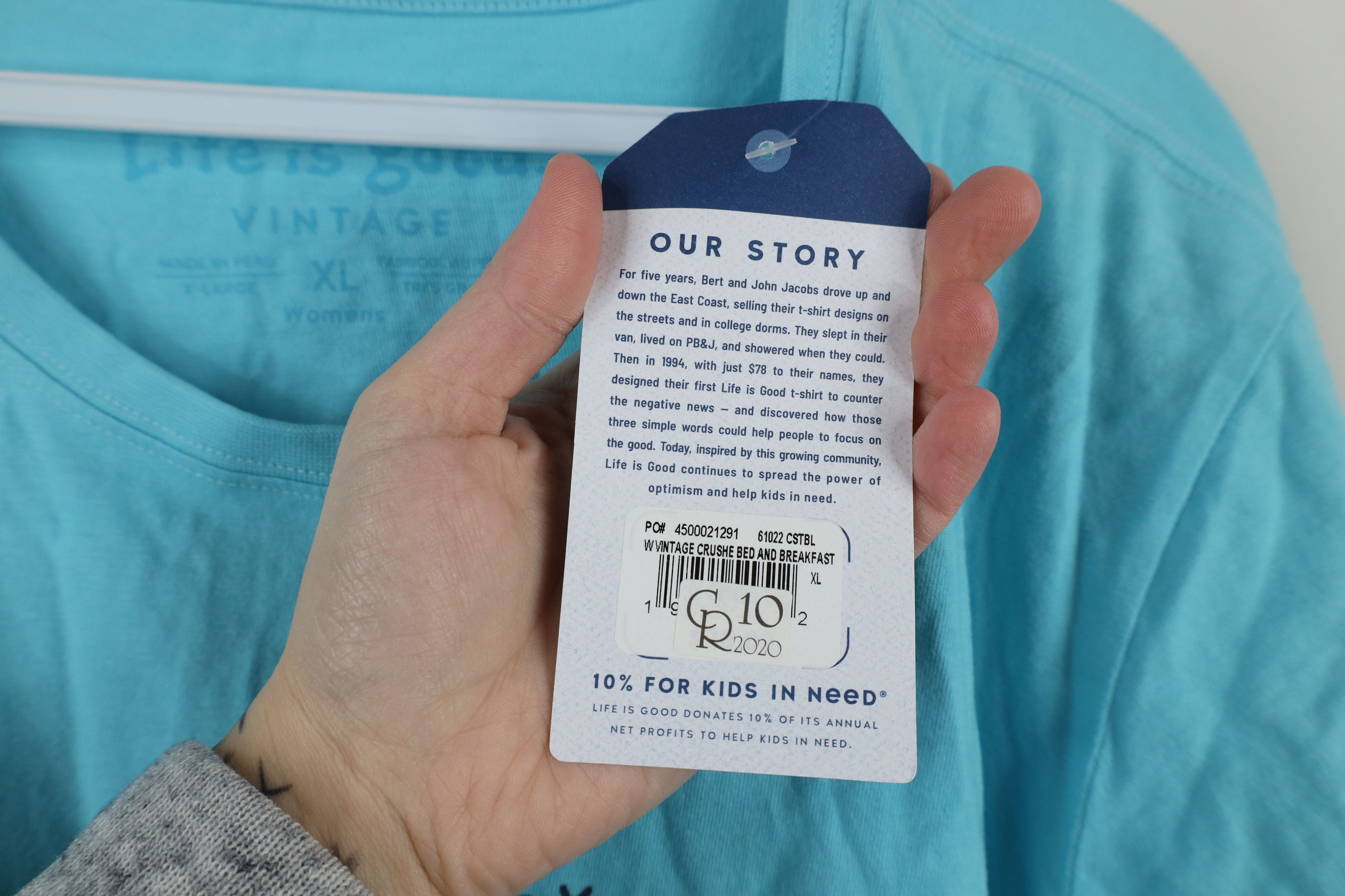 Life is Good × Vintage New Life Is Good Bed & Breakfast Camping T-Shirt Blue Cotton Size XL / US 12-14 / IT 48-50 - 5 Thumbnail