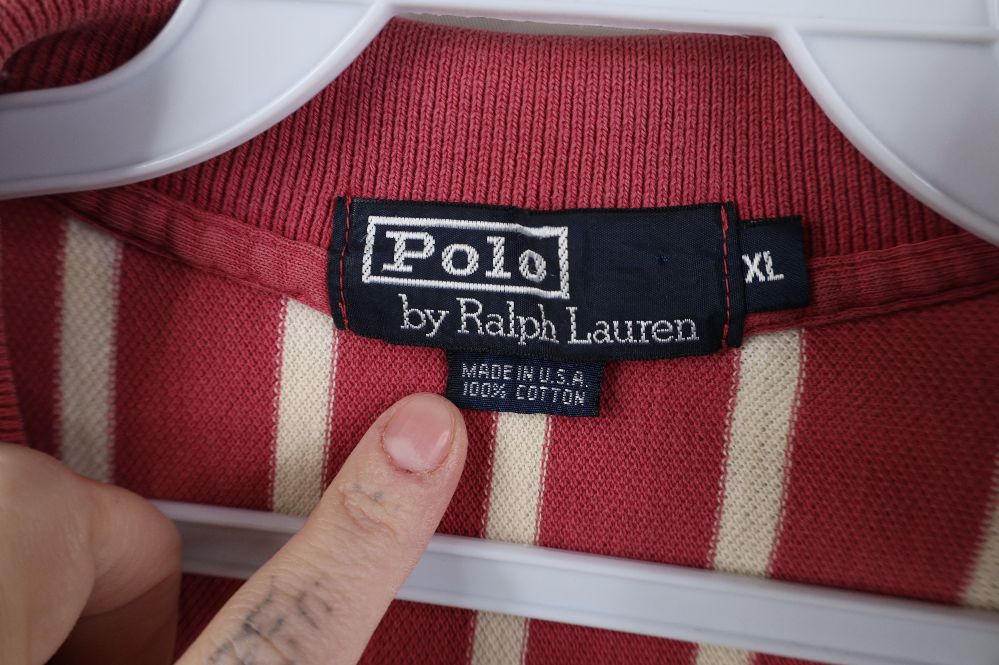Ralph Lauren Vintage 90s Ralph Lauren Block Golf Polo Shirt Cotton USA Size US XL / EU 56 / 4 - 7 Thumbnail