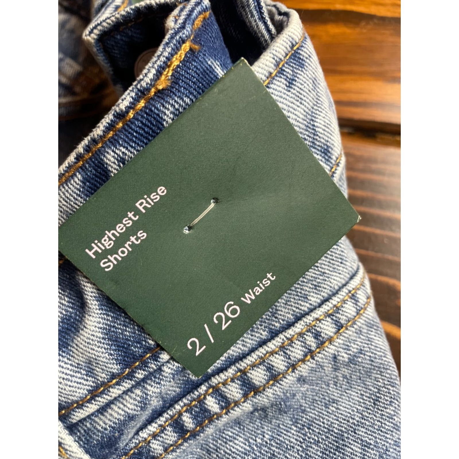 Vintage Wild Fable Shorts Women's 2/26 Blue Highest Rise Short Distressed Butterfly Denim 100% Cotton Regular Size 2 Girls Ladies Womens Mens no N/A Size 26" / US 2 / IT 38 - 7 Thumbnail