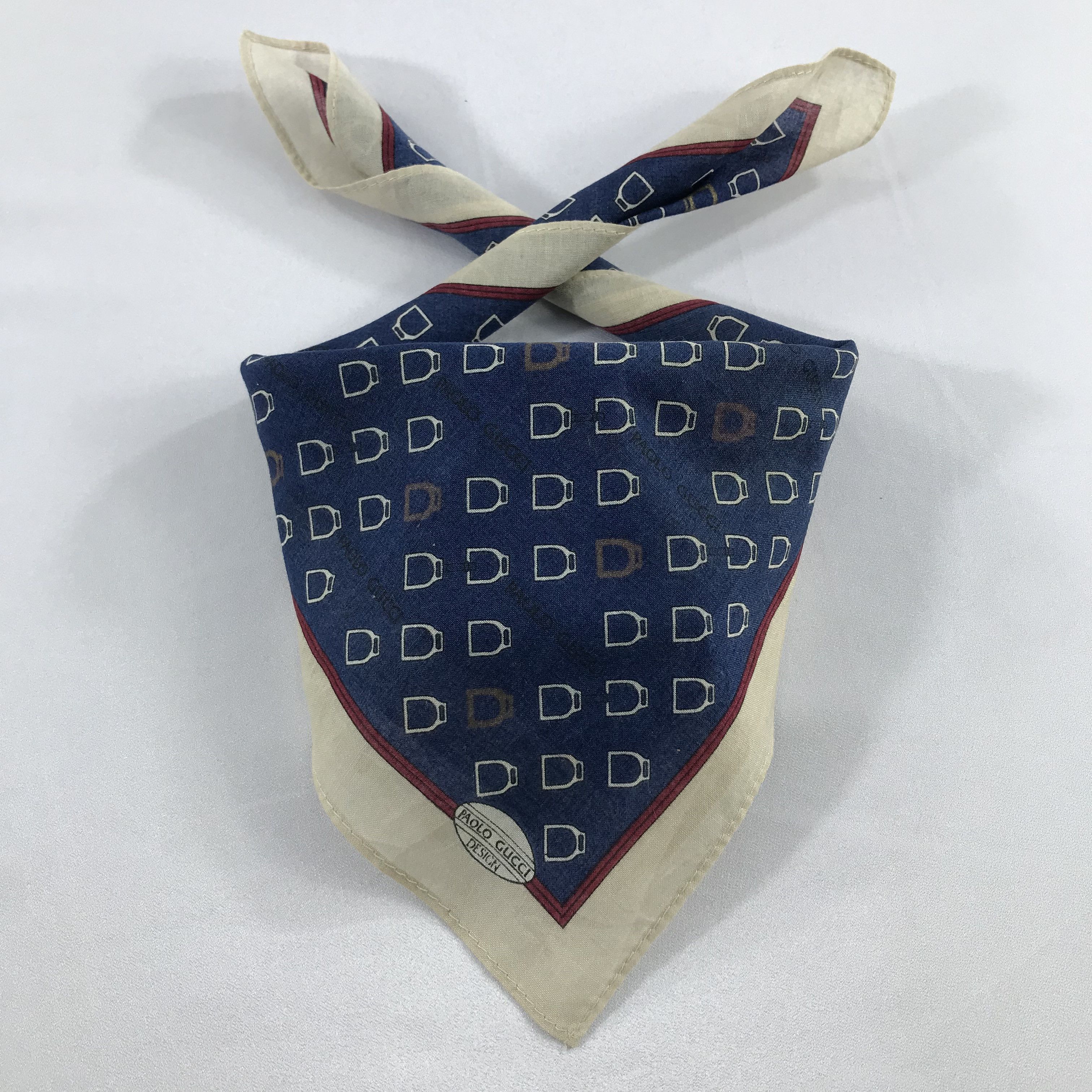 Paolo Gucci × Vintage Paolo Gucci Bandana / Handkerchief / Neckerchief - S1943 Size ONE SIZE - 3 Thumbnail