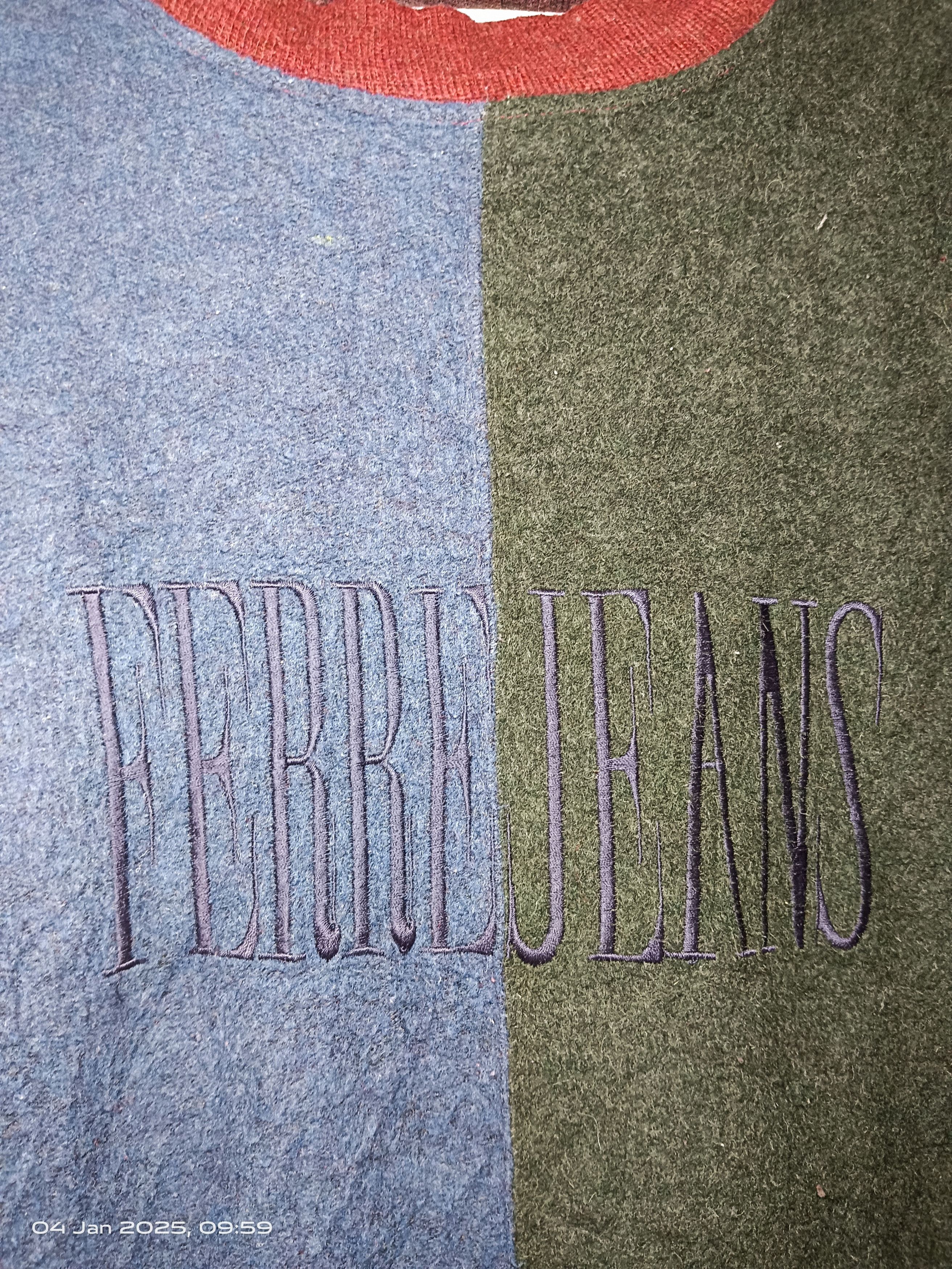 Ferre × Vintage Vintage 90's Ferre Jeans fleece Size US L / EU 52-54 / 3 - 3 Thumbnail