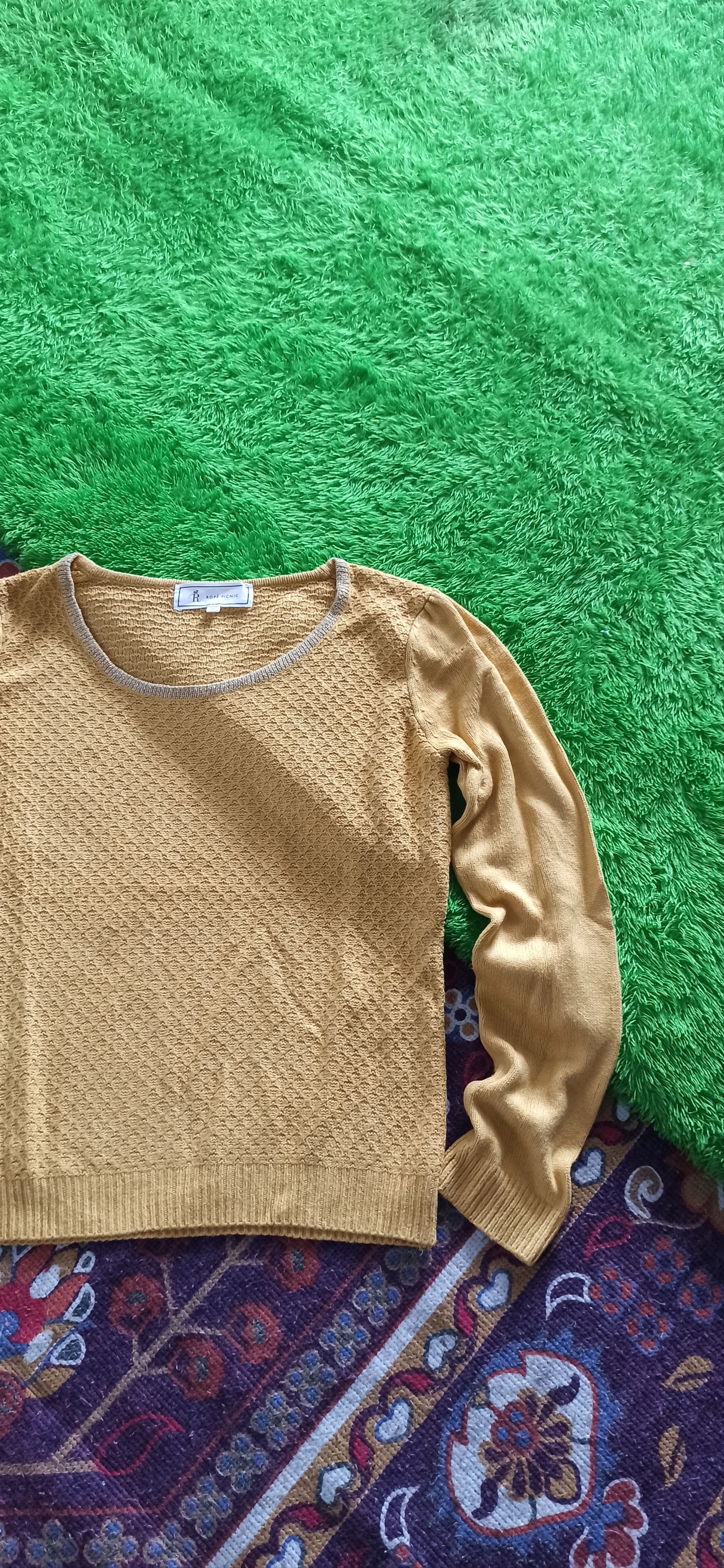 Japanese Brand Vintage Rope Picnic Yellow Knitwear Size S / US 4 / IT 40 - 4 Thumbnail
