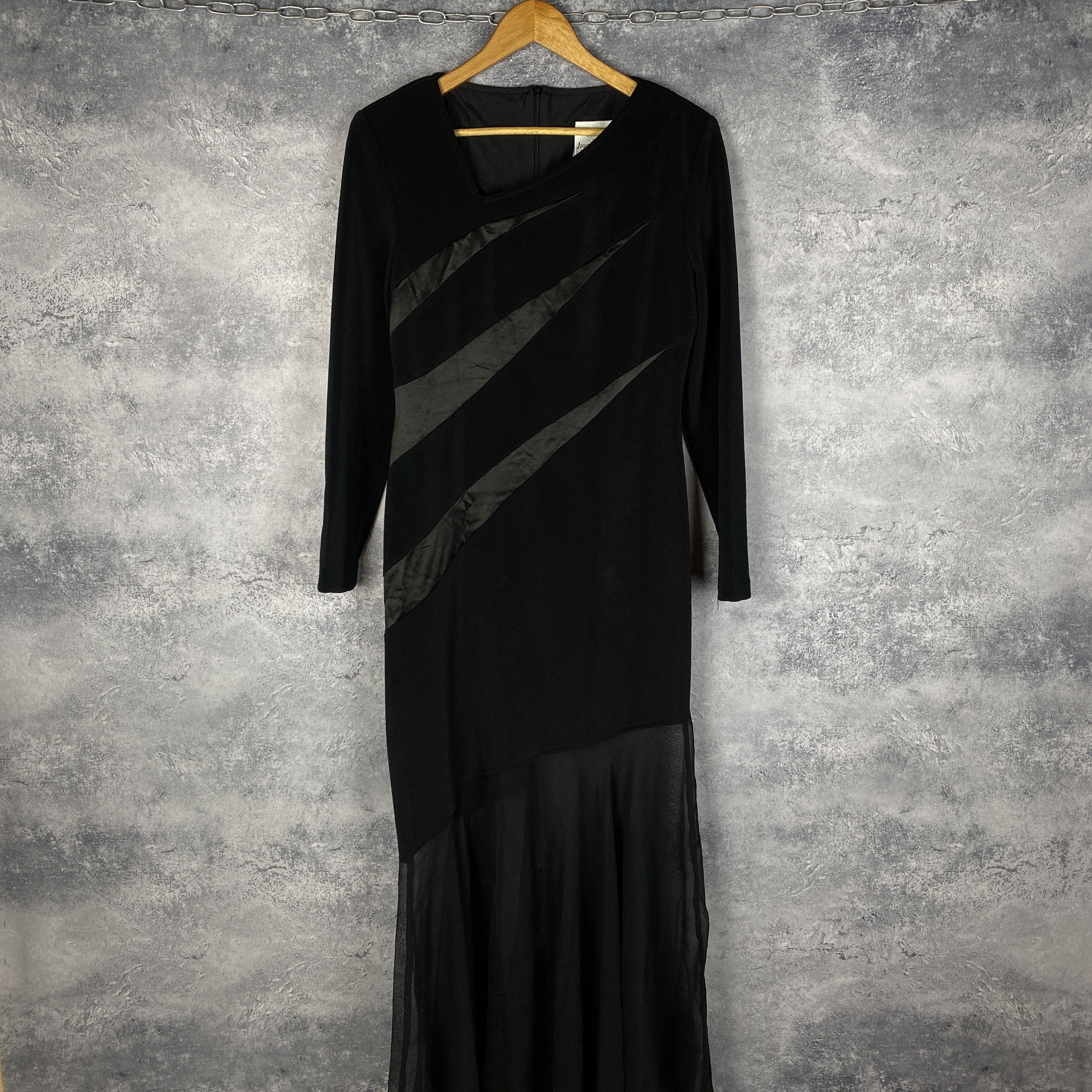 Joseph Ribkoff × Vintage Joseph Ribkoff Dress Women's Size UK 12 Black Long Sleeve Size M / US 6-8 / IT 42-44 - 1 Thumbnail
