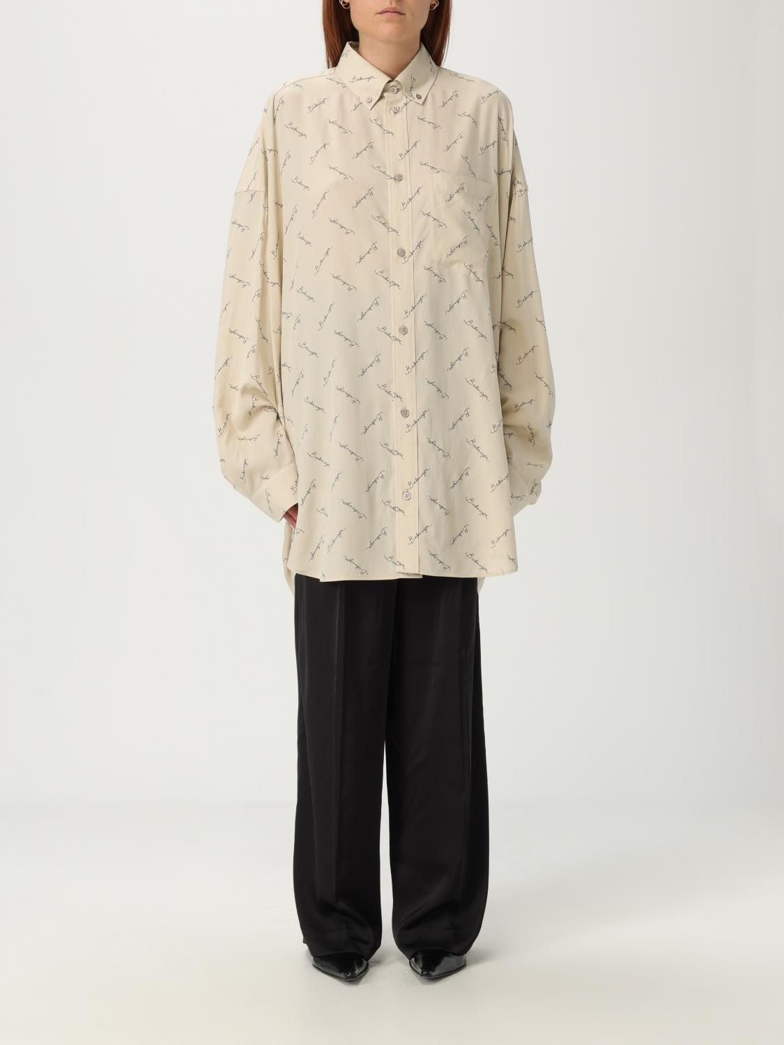 Balenciaga Balenciaga Shirt Woman Beige Size L / US 10 / IT 46 - 1 Thumbnail