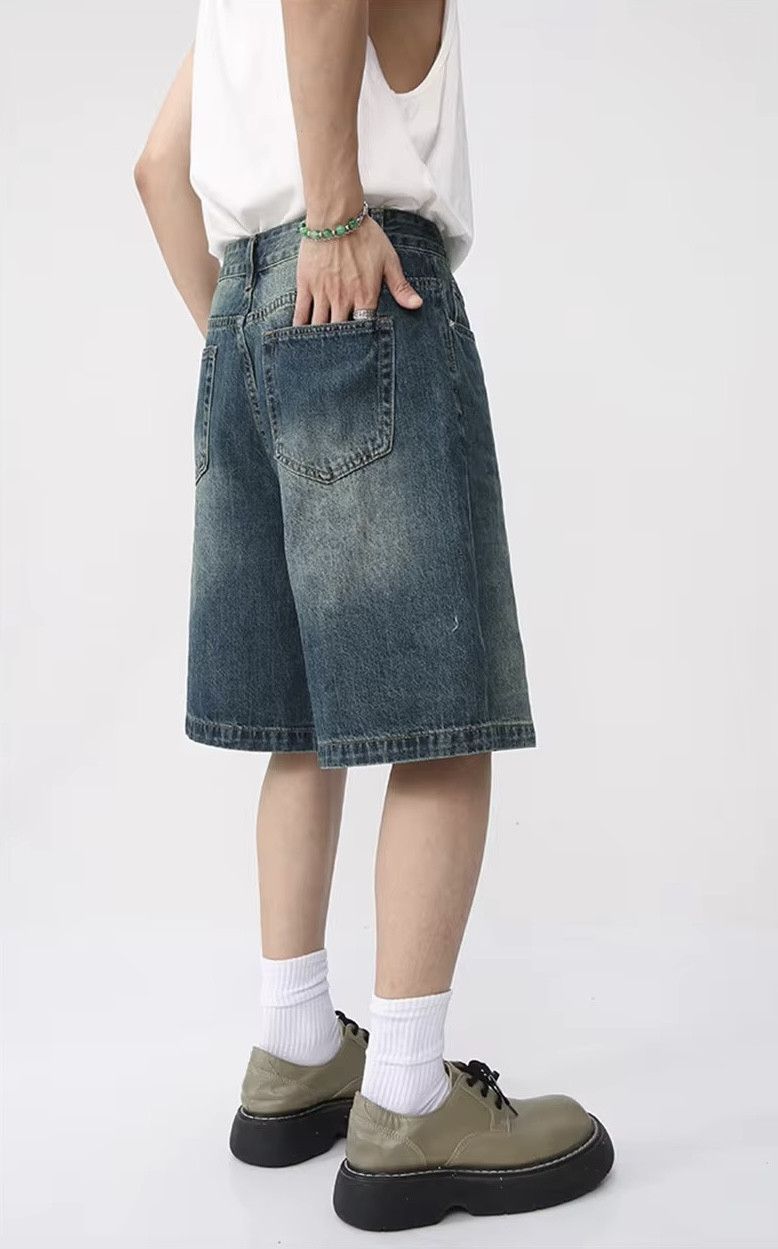 Jean Vintage Blue Denim Shorts Size US 31 - 3 Thumbnail