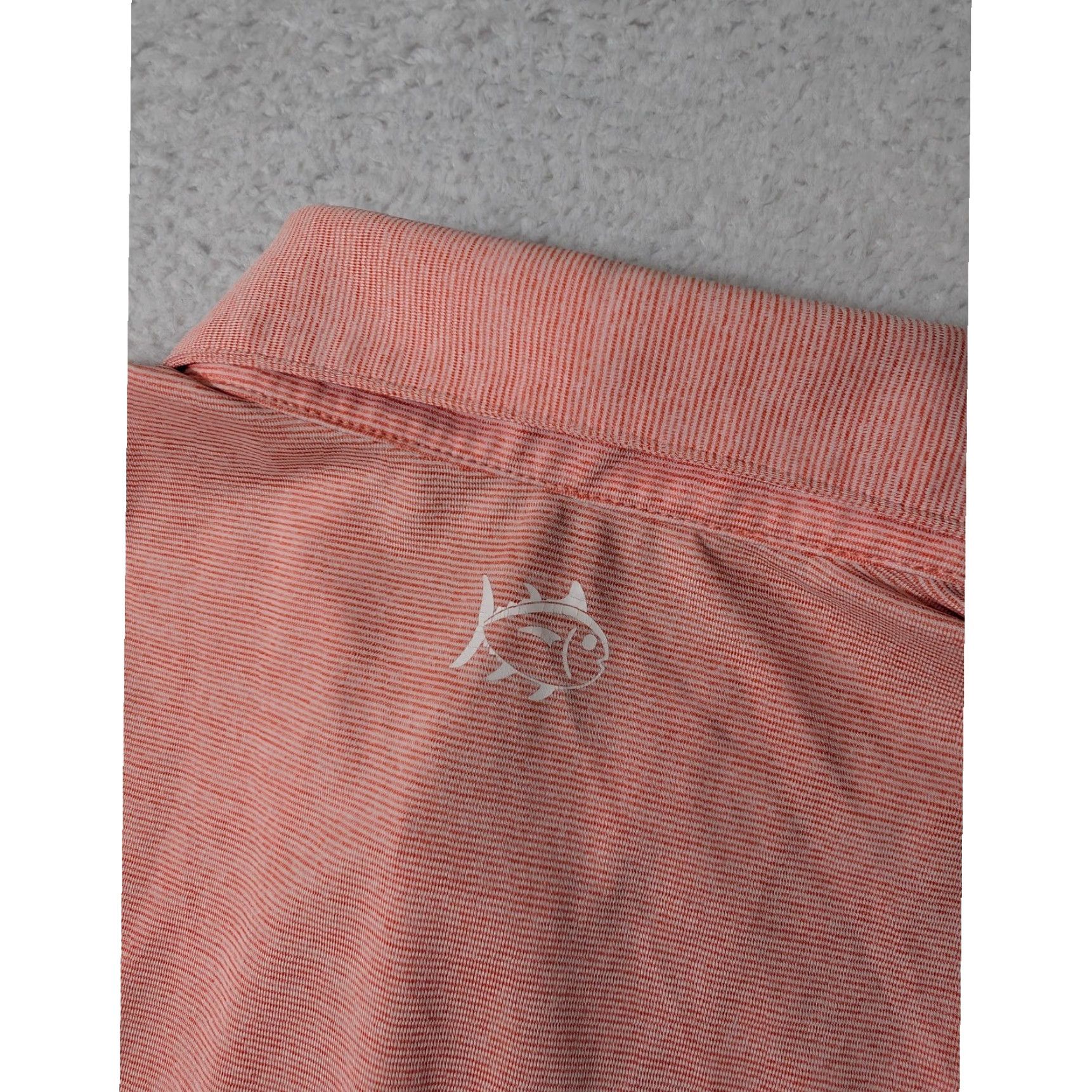 Southern Tide Southern Tide Polo Shirt Mens L Coral Stripe Golfweek Rater Cup Ireland Stretch Shirt Short Sleeve Embroidered Logo Orange Mens Size US L / EU 52-54 / 3 - 7 Thumbnail