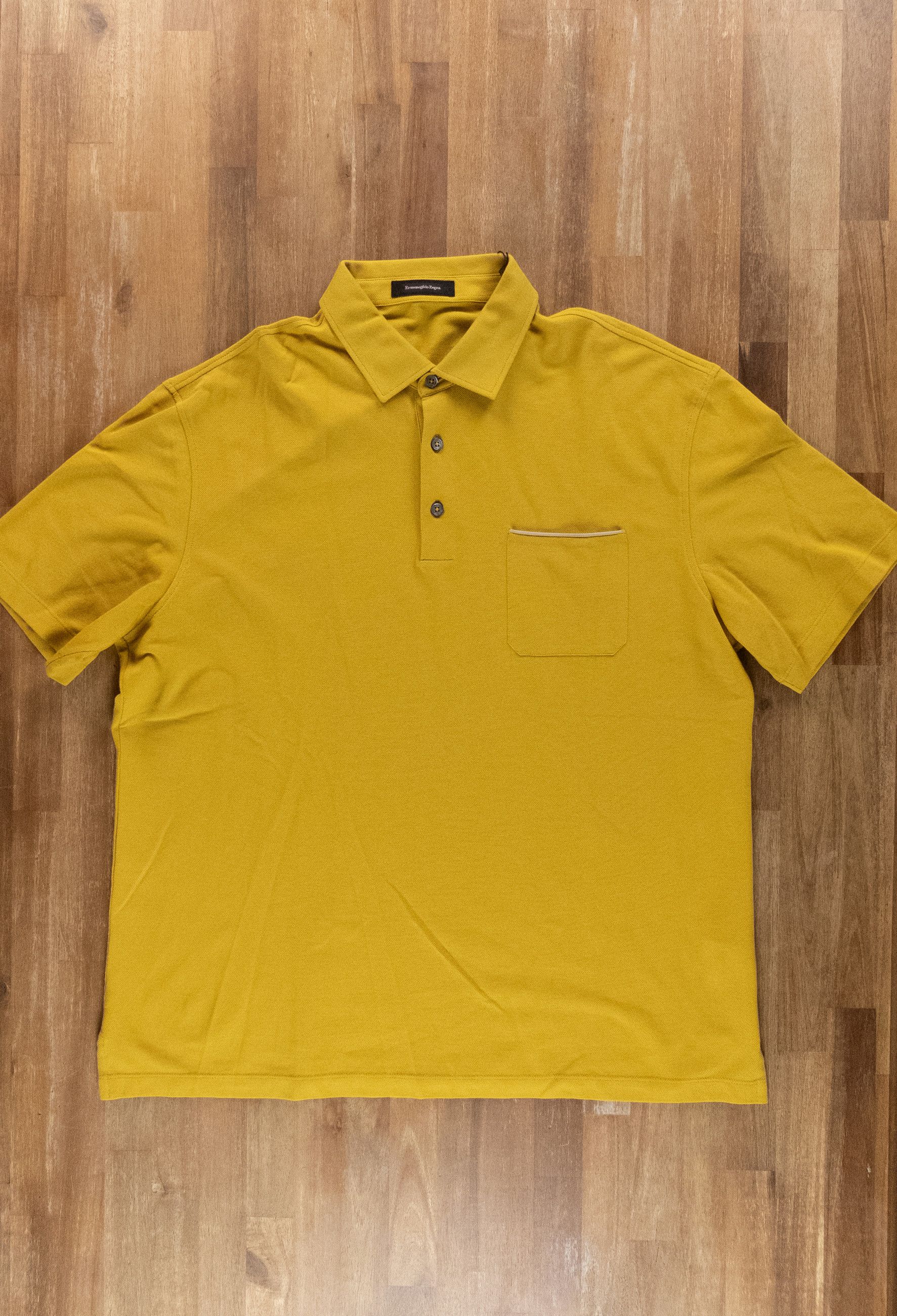 Ermenegildo Zegna ZEGNA solid yellow cotton polo shirt 54 XL authentic Size US XL / EU 56 / 4 - 1 Thumbnail