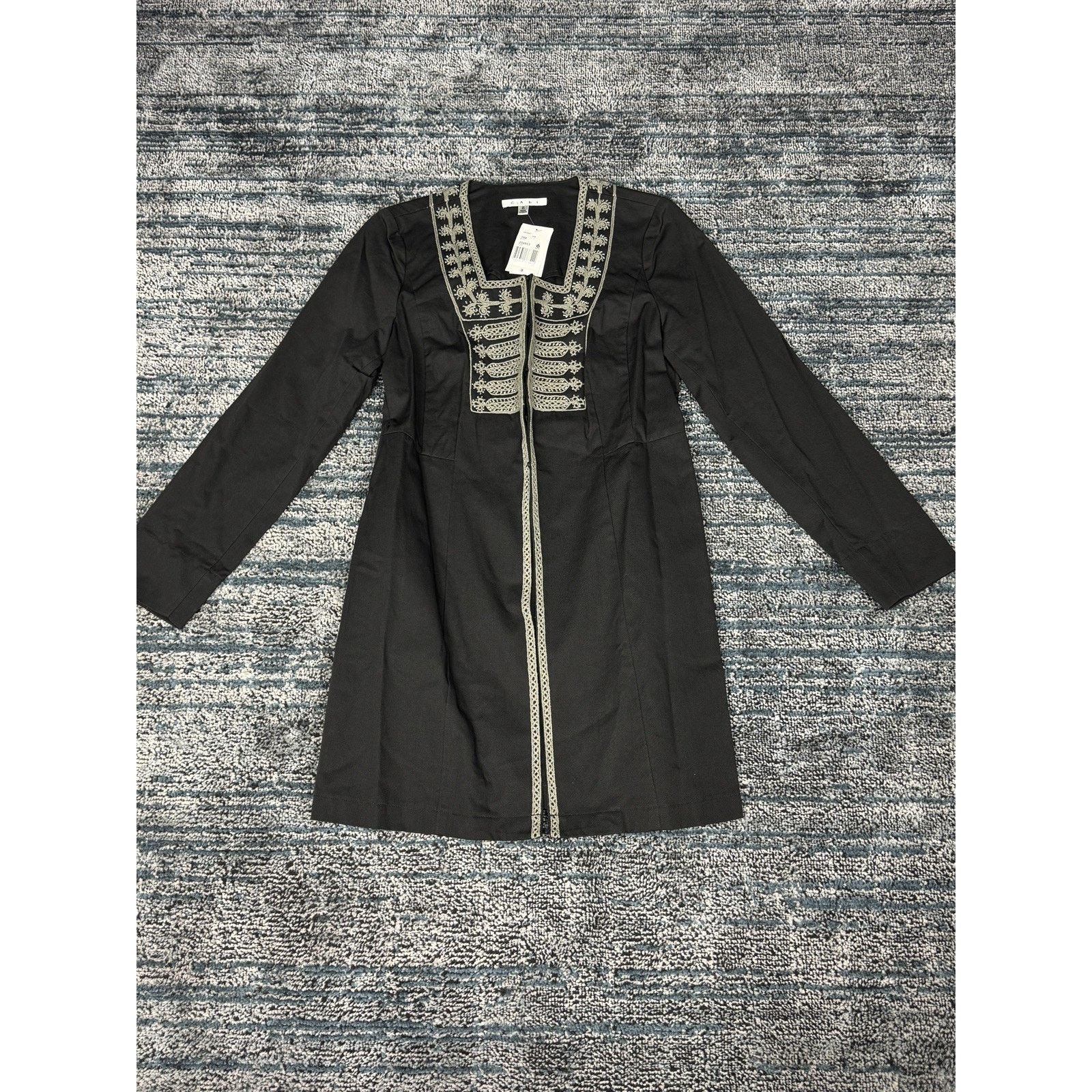 & Other Stories Cabi Jacket Womens Size 6 Black Square Neck Coat Beaded Size M / US 6-8 / IT 42-44 - 1 Thumbnail