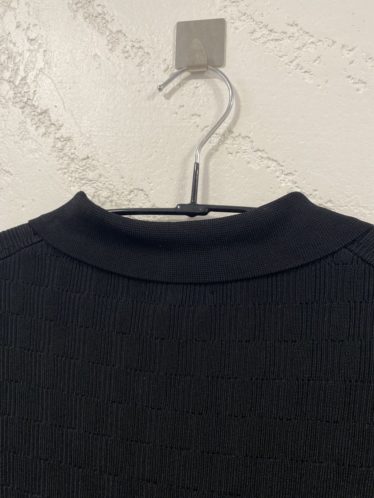 Reiss Reiss Luxury Weaving Black Polo Shirt Size: L Size US L / EU 52-54 / 3 - 8 Thumbnail