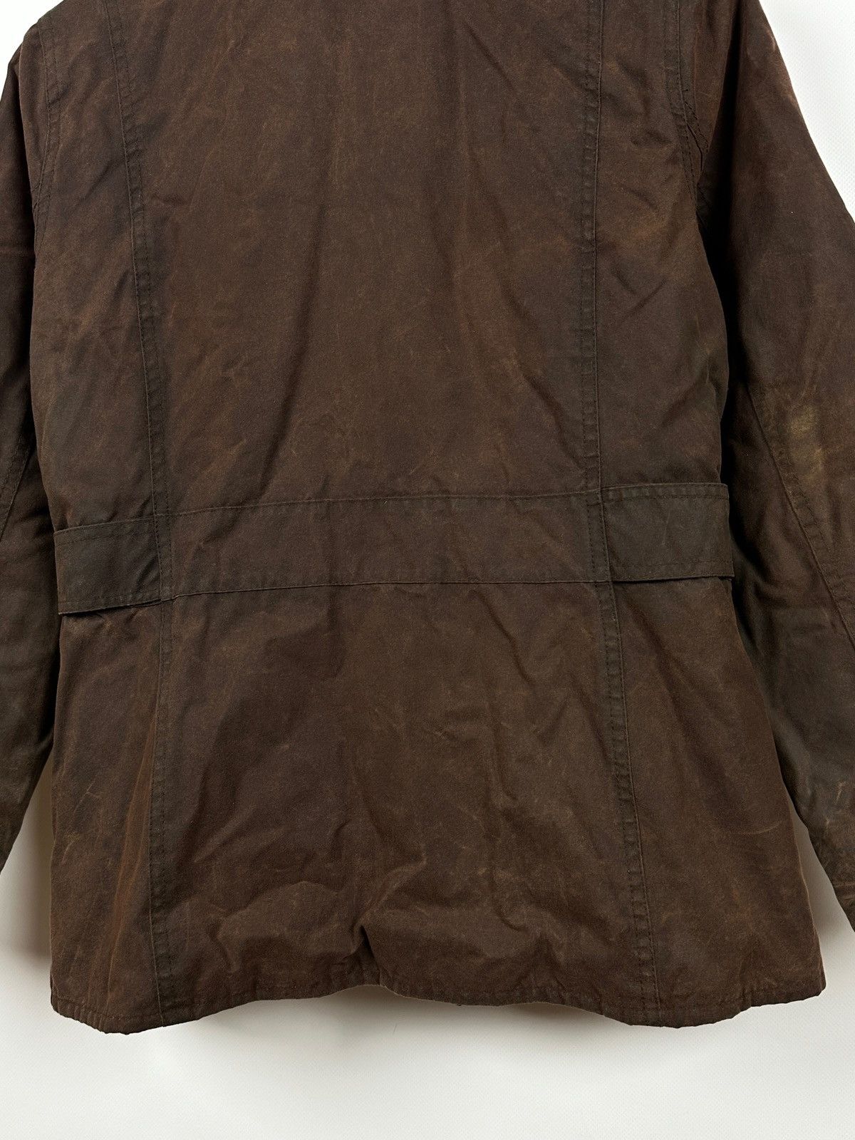 Barbour Double Breasted Brown Waxed Coat Jacket