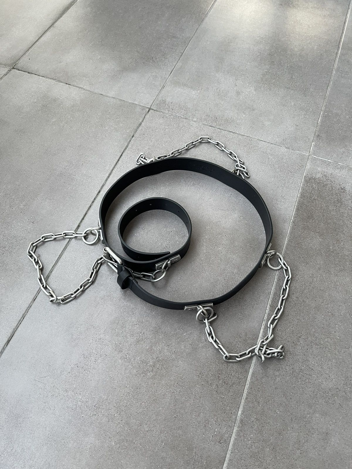 Moschino !DS! SS23 Moschino Chain Black Belt Size ONE SIZE - 3 Thumbnail