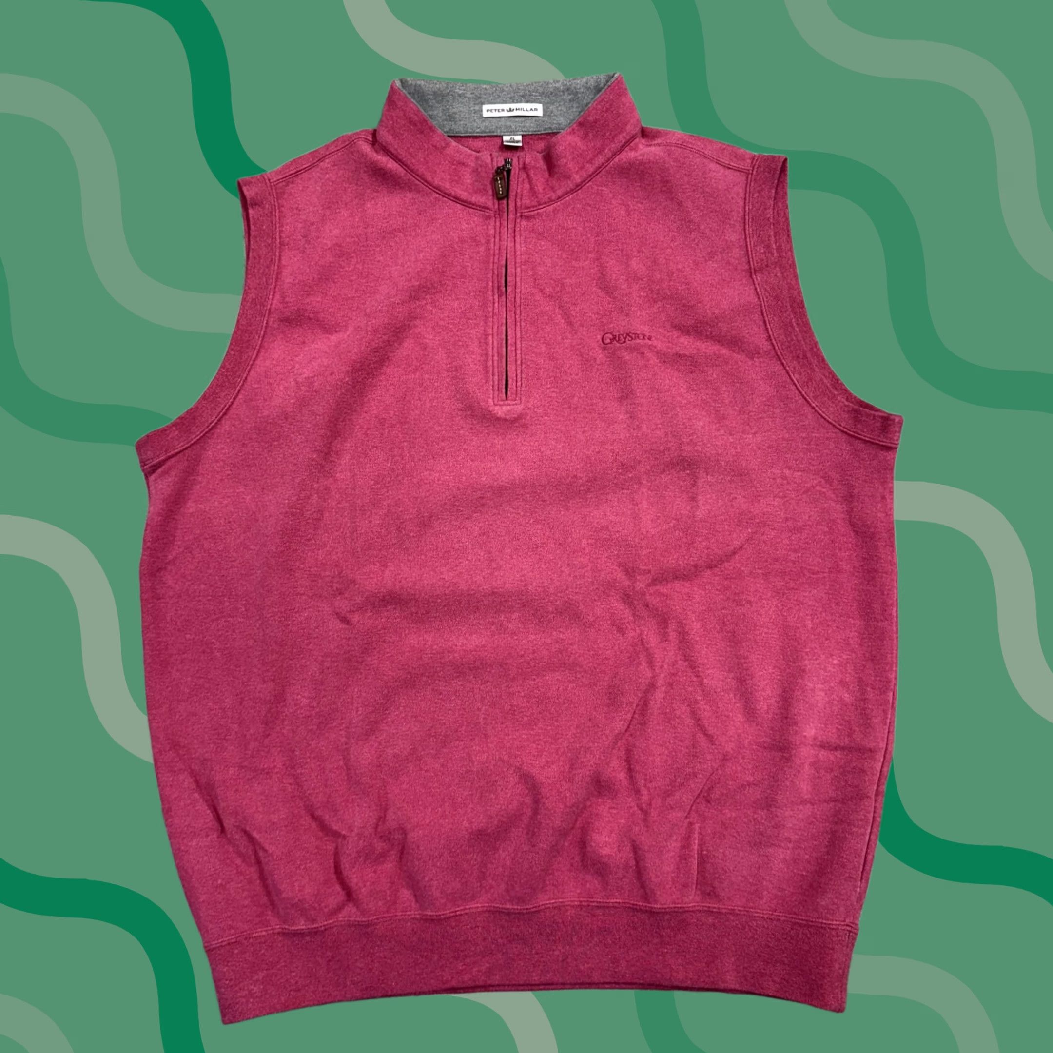 Peter Millar Peter Millar Sweater Vest Knit Mens XL Red Quarter Zip Pullover Greystone Golf Size US XL / EU 56 / 4 - 1 Thumbnail