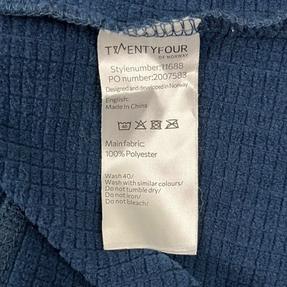 Vintage TwentyFour Norway Pullover Jacket Adult Mens XL Blue Fleece Lined 1/2 Zip Active Outdoor Sports Regular Long Sleeve Solid Size US XL / EU 56 / 4 - 7 Thumbnail