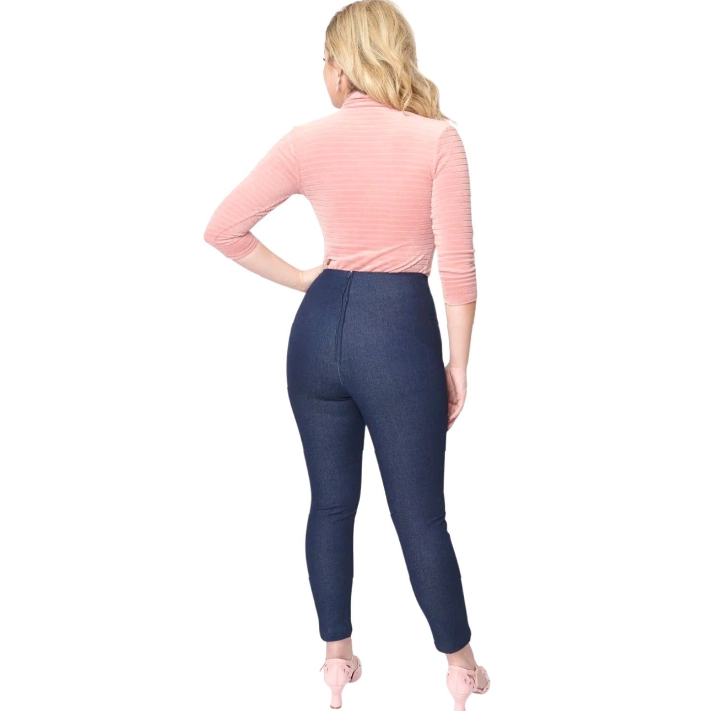 Vintage VINTAGE Unique Denim V-Waist Crop Pants Slim Fit Jeans Large Size 36" / US 14 / IT 50 - 8 Thumbnail