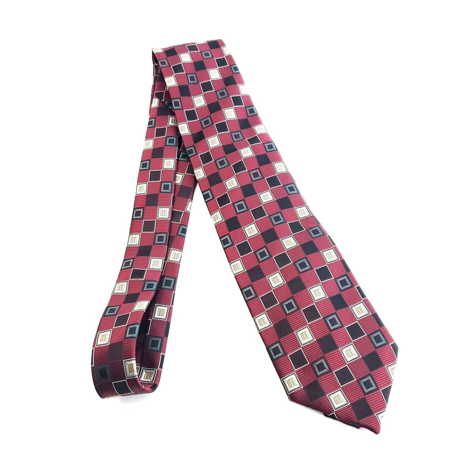 Bergamo New York Bergamo New York Red Black Tan Geometric Woven Polyester Lon Size ONE SIZE - 6 Thumbnail