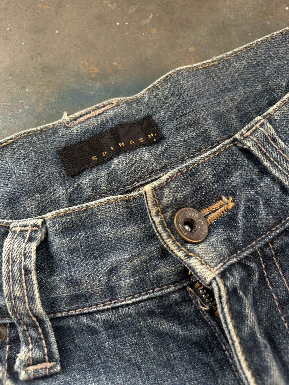 Tornado Mart 2000s spinash - flare studded distressed mudawash pants Size US 35 - 7 Thumbnail