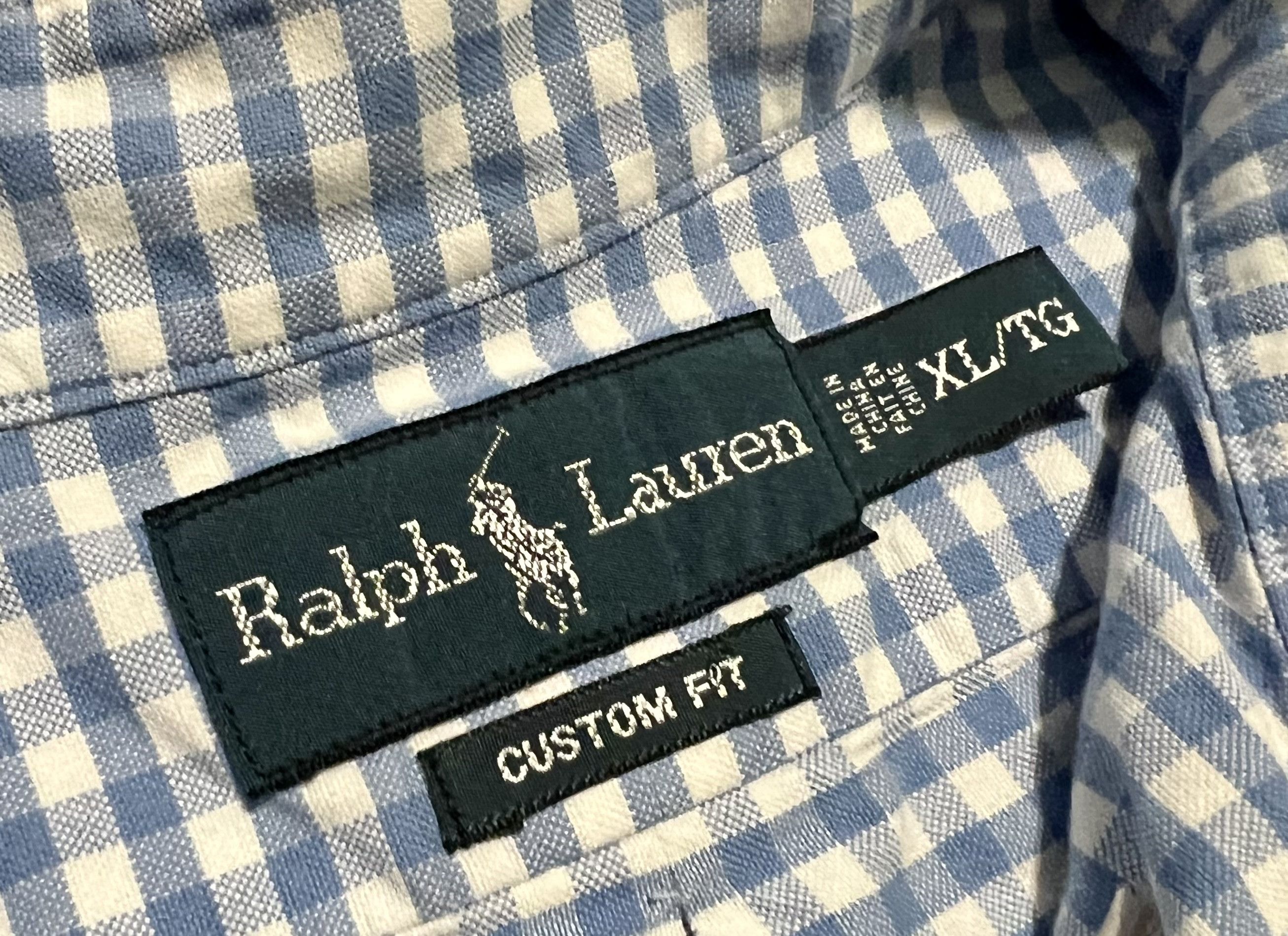 Ralph Lauren Ralph Lauren Blue Plaid Long Sleeve Vintage Button Up Shirt Size US XL / EU 56 / 4 - 4 Thumbnail