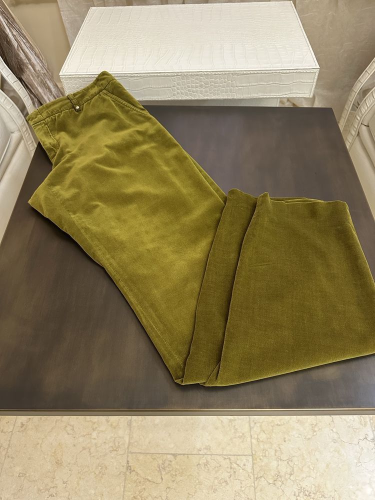 Gucci Vintage Gucci Velvet Olive Gold Trousers Pants Size 34" / US 12 / IT 48 - 2 Thumbnail