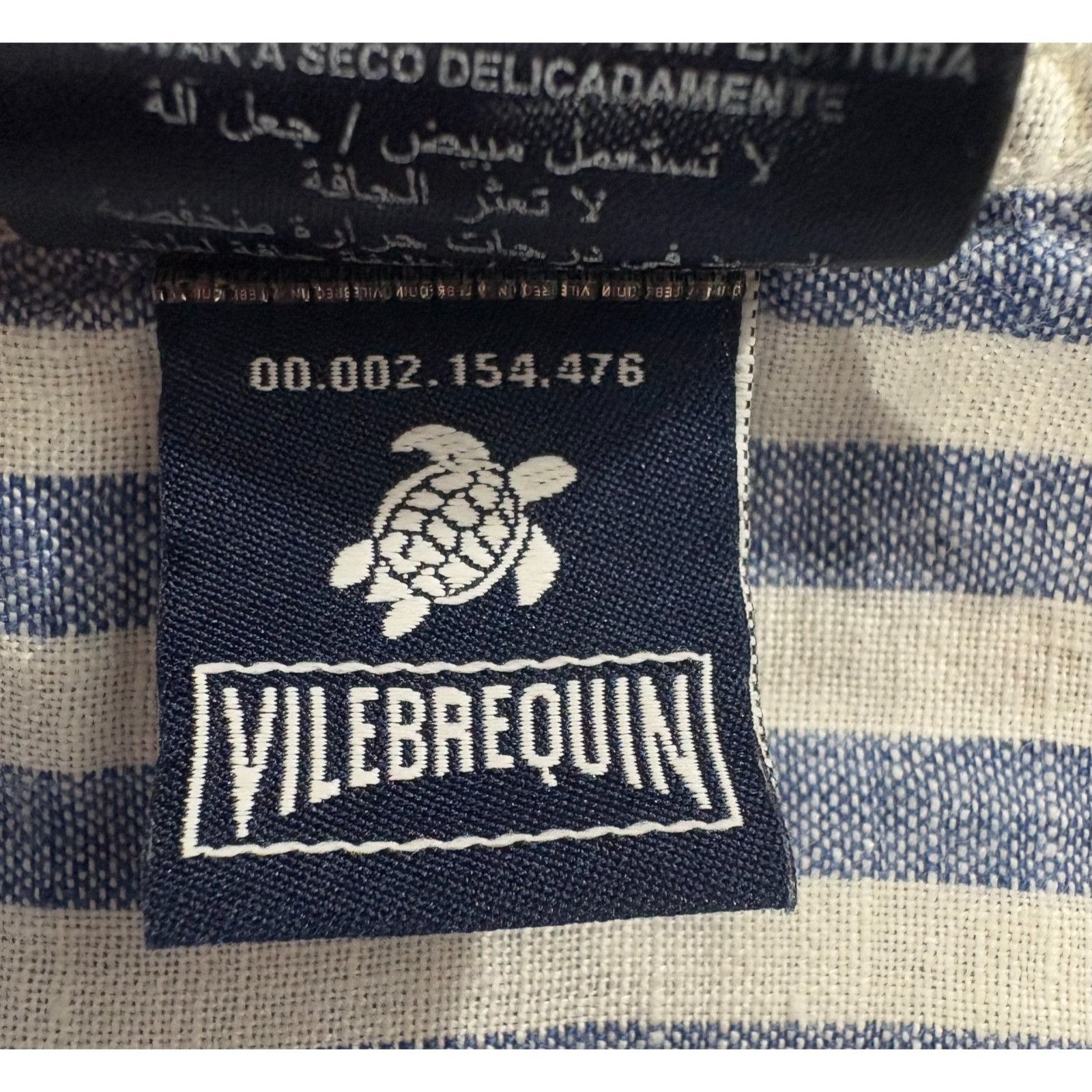 Vilebrequin Vilebrequin 100% Linen Striped Shirt size L color blue ivory Size US L / EU 52-54 / 3 - 5 Thumbnail
