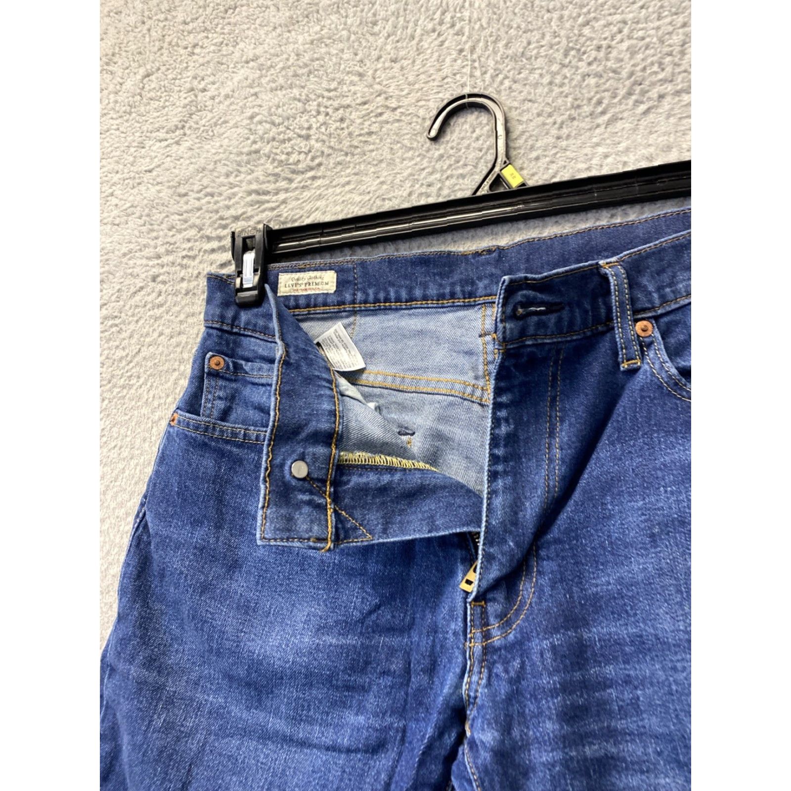 Levi's Levi’s Jeans 511 Big E Men Regular 33x34 Blue Denim Zip Button Straight Leg USA Size US 33 - 4 Thumbnail
