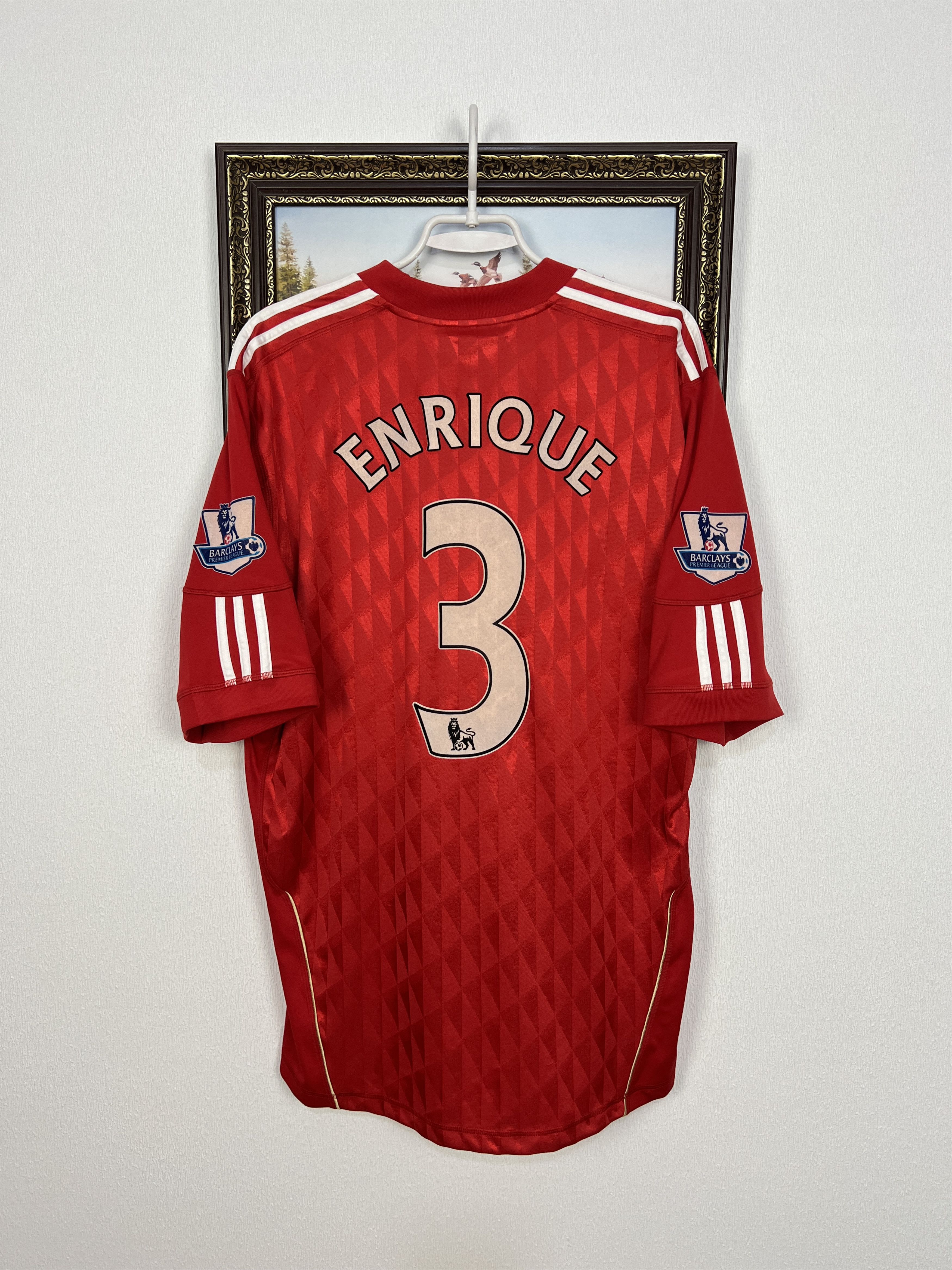 Adidas Liverpool Home football shirt 2010 Soccer Adidas #3 Enrique Size US XL / EU 56 / 4 - 1 Thumbnail