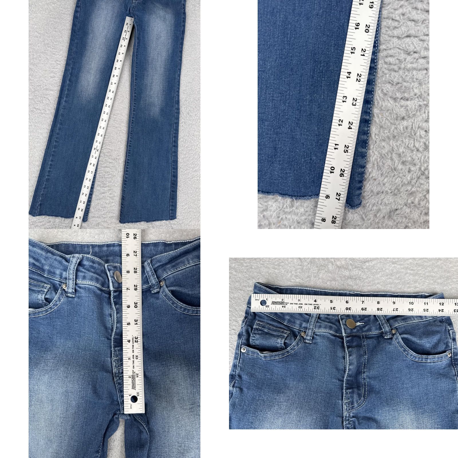 Shein SheIn Jeans Womens 2 Blue Med Wash Mid Rise Bootcut Embroidered Cotton 24x28 Jeans Women Blue Medium Embroidered 90s Bohemian Mens Womens Size 26" / US 2 / IT 38 - 8 Thumbnail