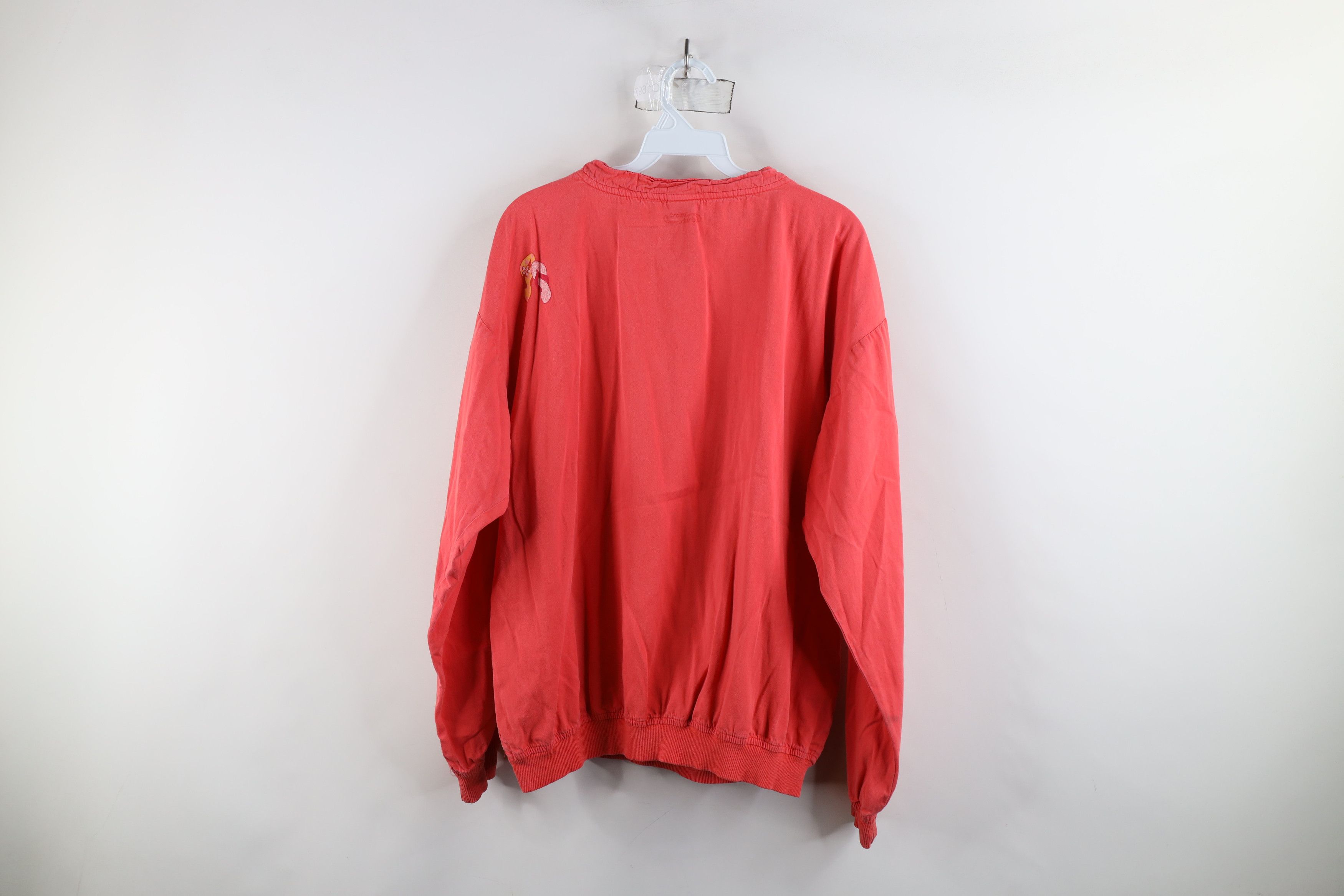 Vintage Vintage 90s Streetwear Flip Flop Pullover Henley Jacket Pink Size L / US 10 / IT 46 - 13 Thumbnail