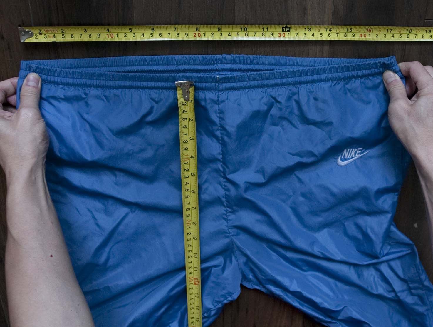 Nike × Vintage Nike Track Pants Vintage 80s Size 34x31 Blue Made in Japan Size US 34 / EU 50 - 6 Thumbnail