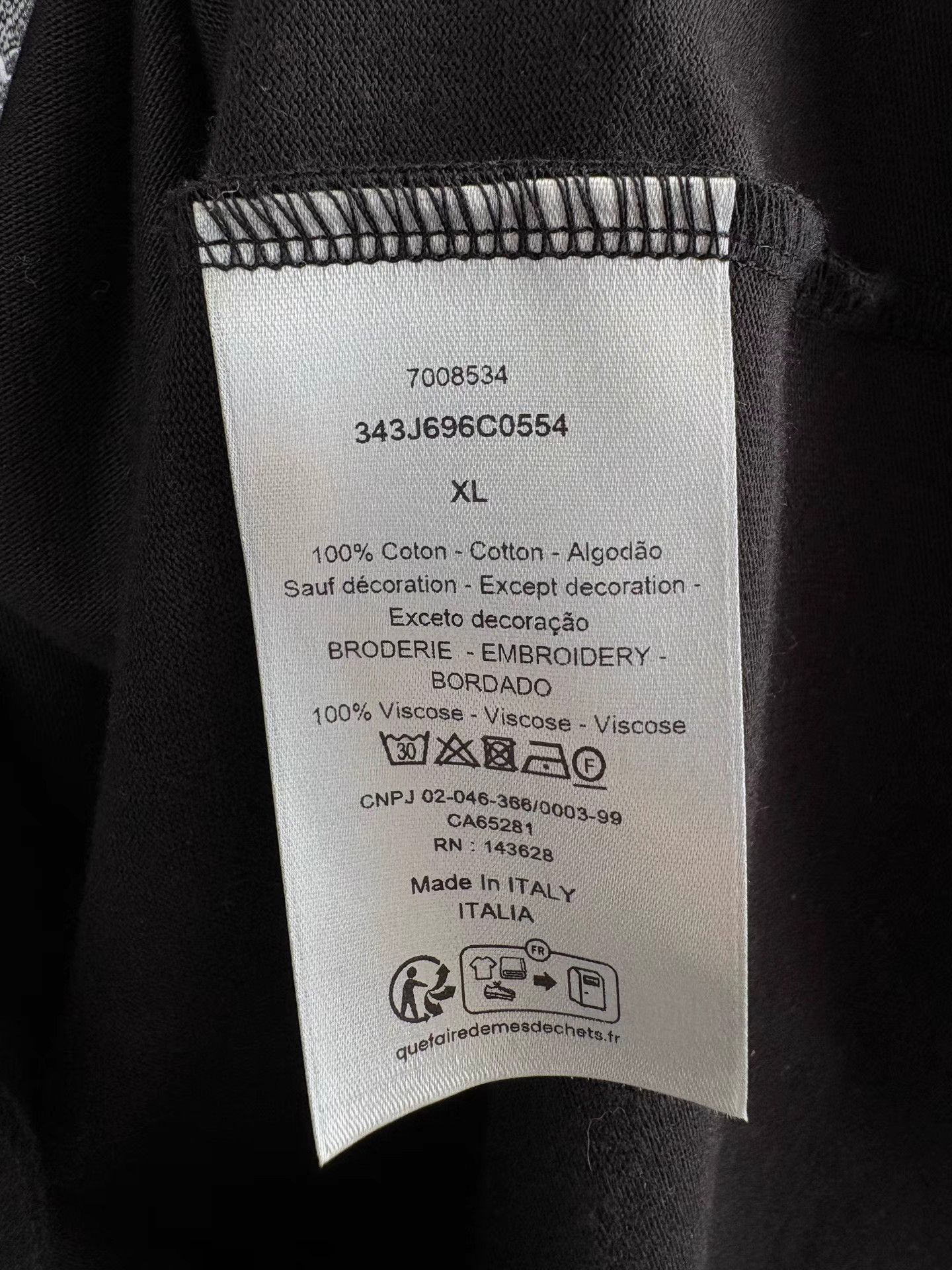 Dior DIOR Chest Slogan Embroidered Short Sleeve K1 Size US XL / EU 56 / 4 - 4 Thumbnail