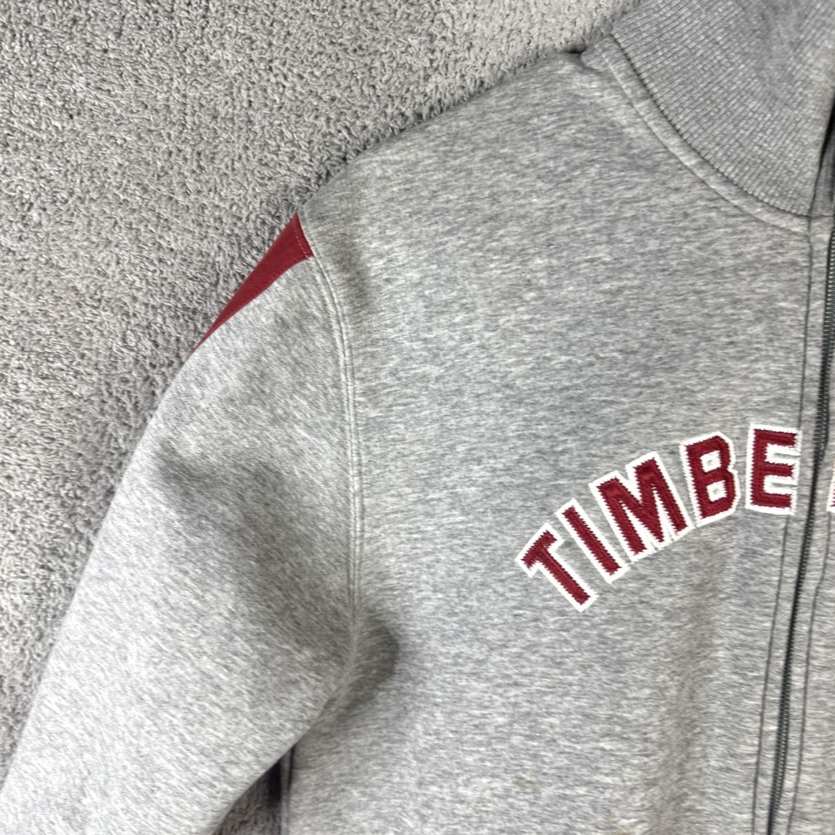 Timberland Timberland Sweatshirt Mens Large Gray Full Zip Fleece Stand Collar Logo Track Size US L / EU 52-54 / 3 - 5 Thumbnail