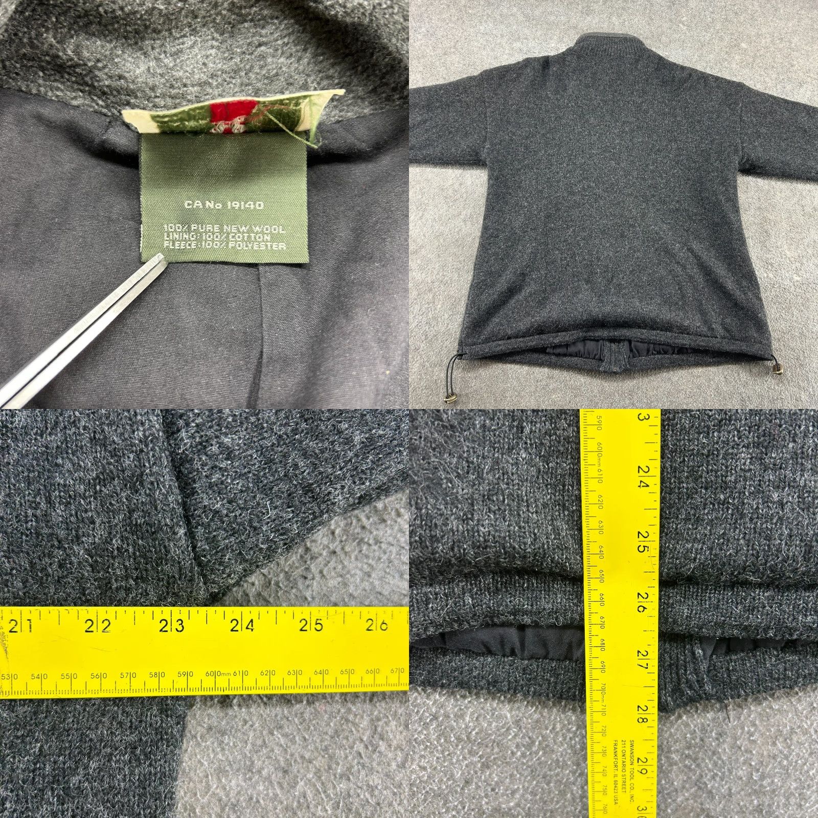 Vintage Carraig Donn Sweater Mens L Grey Full Zip Cable Knit Fisherman Knit Wool Crew Neck Pullover 1/4 Zip Casual Winter Fall Spring Vintage No? Size US L / EU 52-54 / 3 - 8 Thumbnail