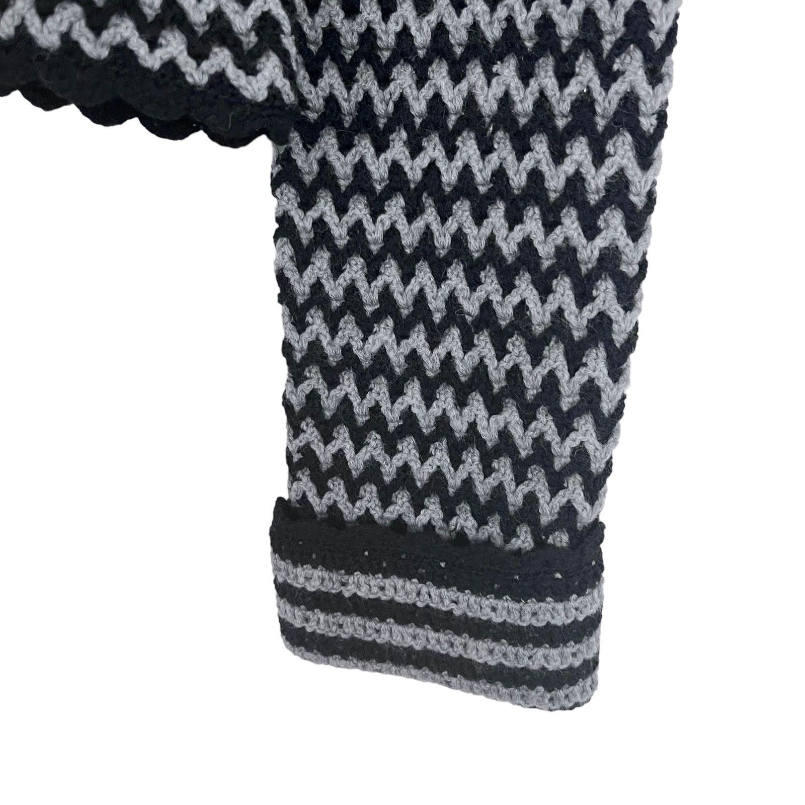 Moschino Moschino Bow Chunky Wool Knit Sweater Cardigan Gray Black Size M / US 6-8 / IT 42-44 - 4 Thumbnail