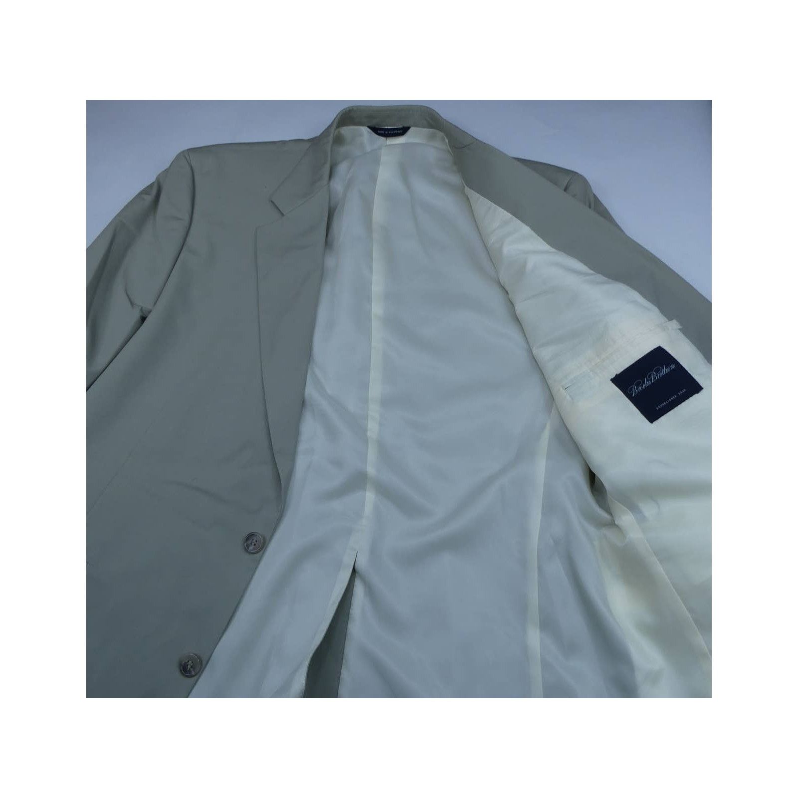 Brooks Brothers Brooks Brothers sport coat, 44R, Khaki chino jacket, NEW Size 44R - 3 Thumbnail