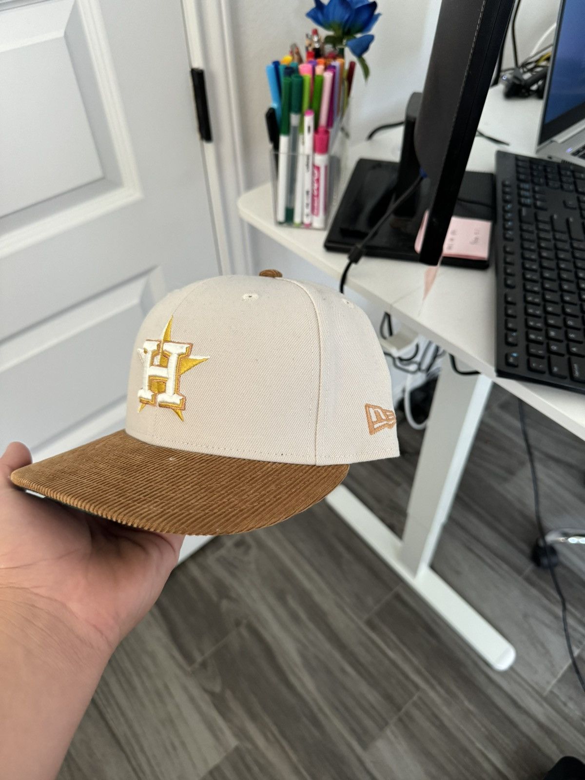 New Era Astros New Era Fitted Size 7 3/4 Size ONE SIZE - 3 Thumbnail