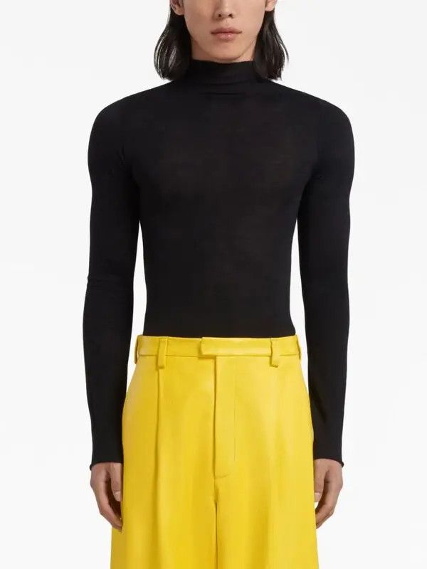 Marni oc11z0525 High-Neck Wool Jumper in Black Size US XL / EU 56 / 4 - 2 Thumbnail