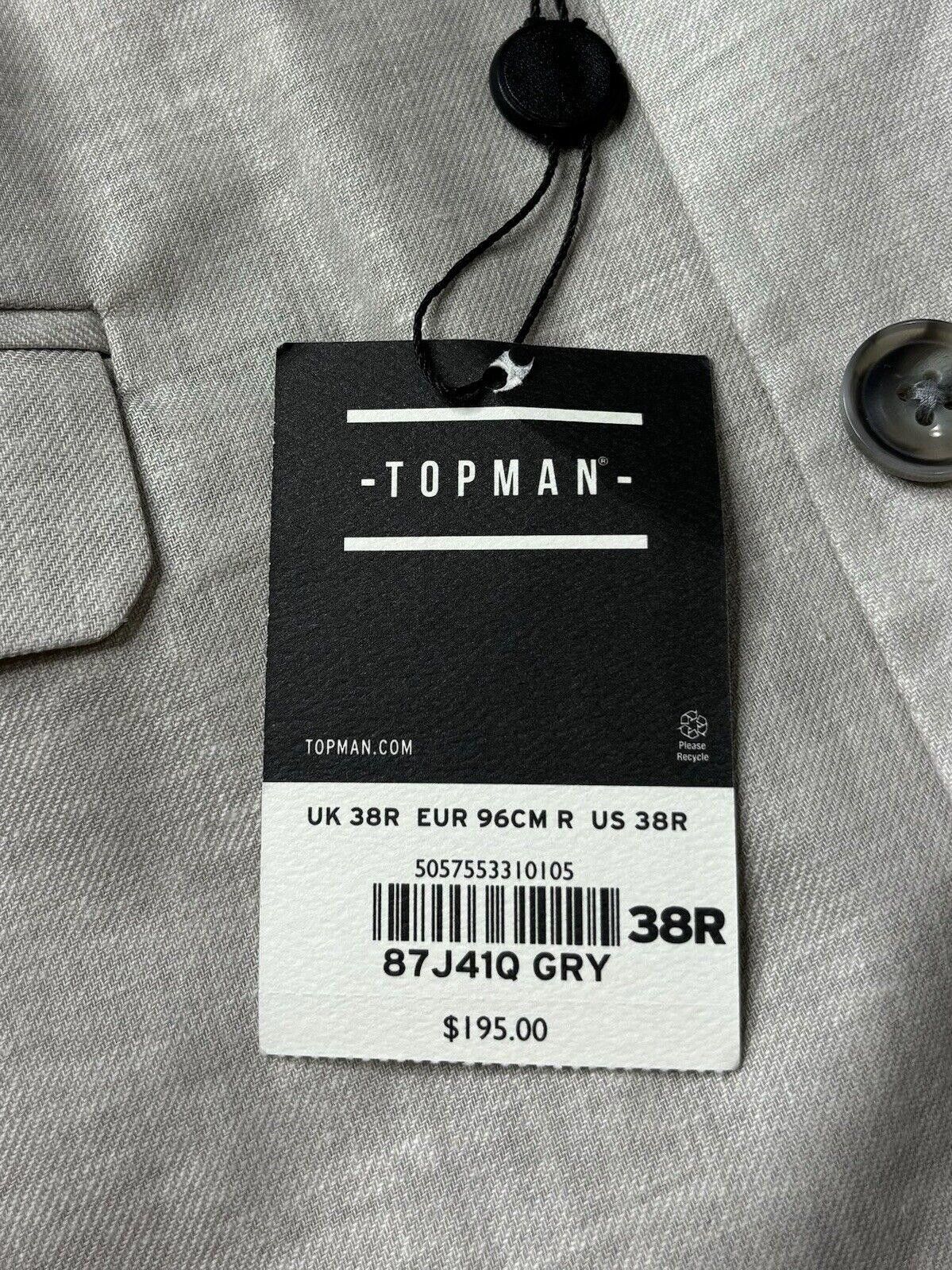 Topman Topman Hylan Blazer Jacket Mens 38R Linen Blend Handkerchief Size 36R - 8 Thumbnail