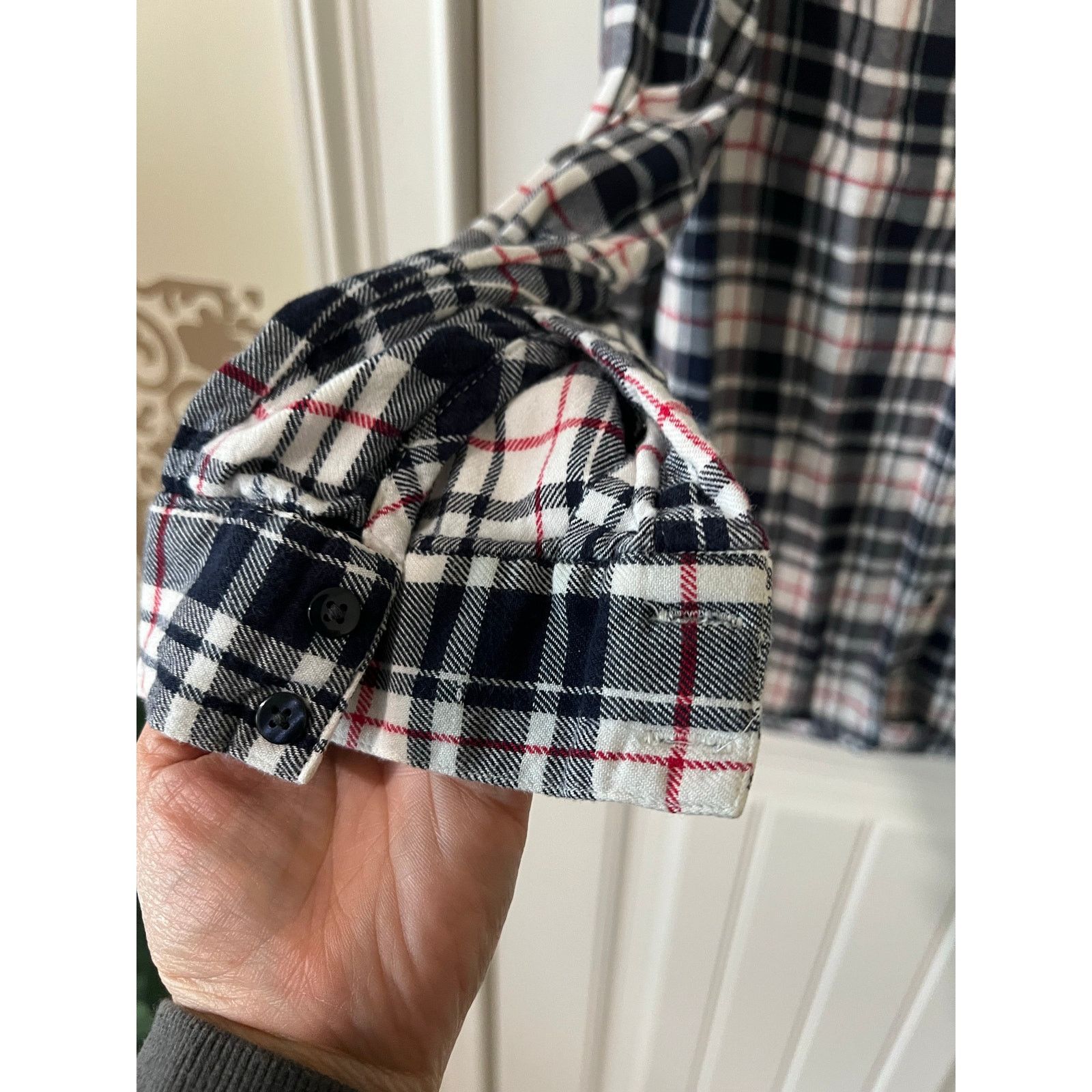 Gap GAP Women's Button Down Long Sleeve Boyfriend Flannel Shirt Size S / US 4 / IT 40 - 4 Thumbnail