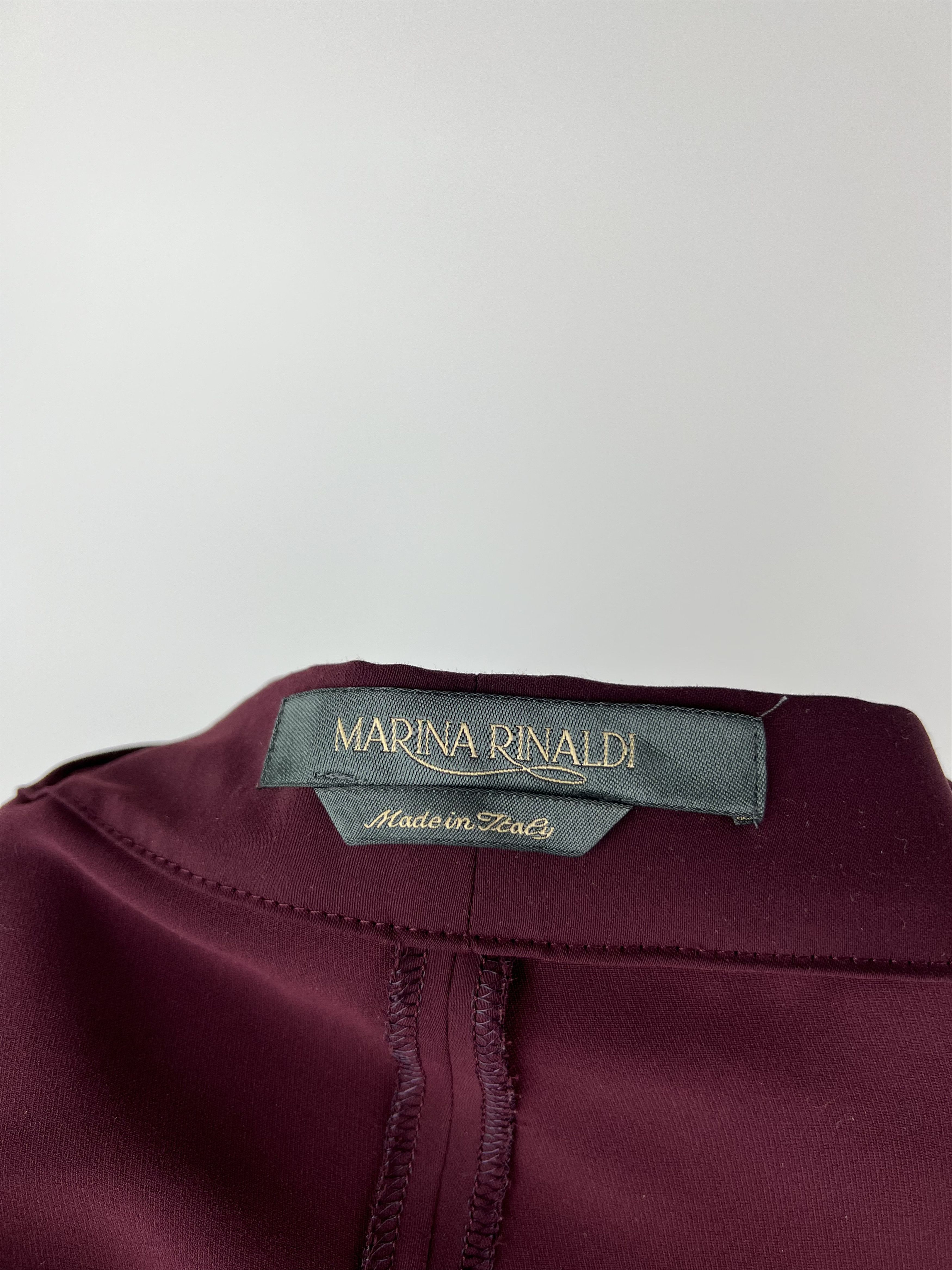 Designer Marina Rinaldi Burgundy Pants Size M/L Size 32" / US 10 / IT 46 - 5 Thumbnail