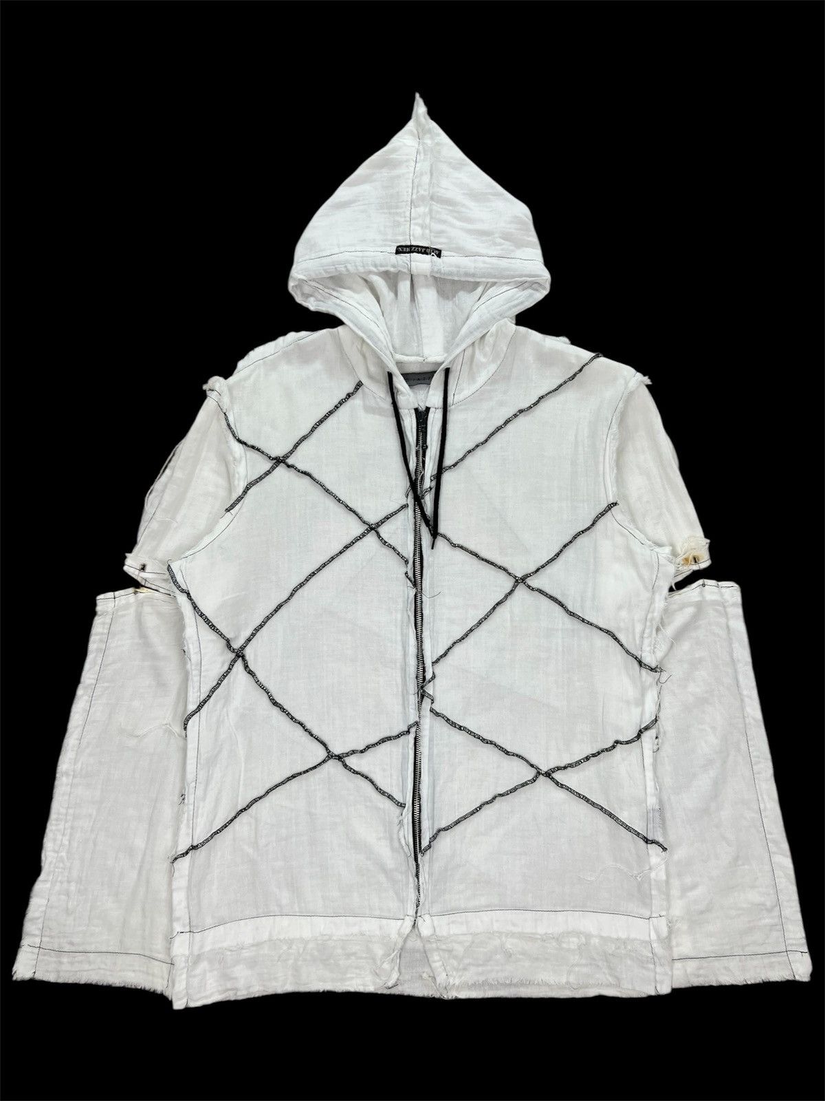 Seditionaries Vintage Acid Jazz Men Distressed Pin Zip Ups Hoodie Size US S / EU 44-46 / 1 - 1 Thumbnail
