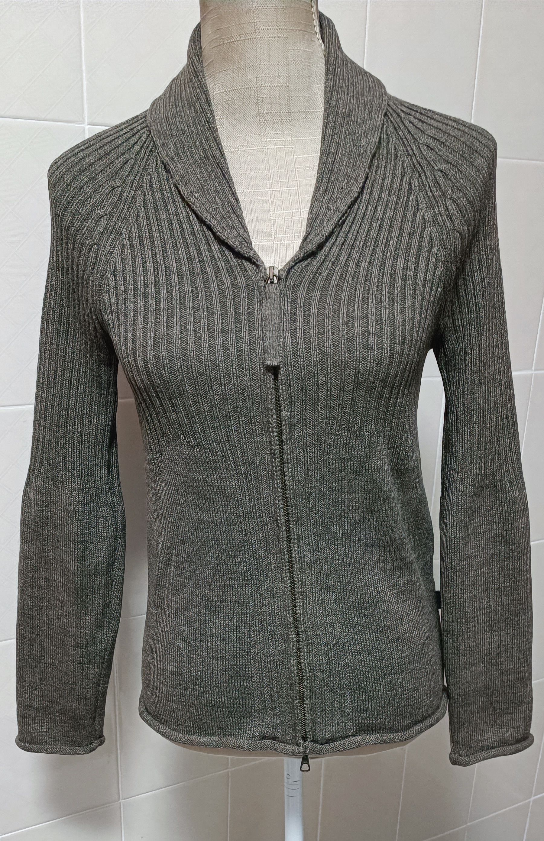 Jean Paul Gaultier 90's - Mink color wool cardigan Size S / US 4 / IT 40 - 6 Thumbnail