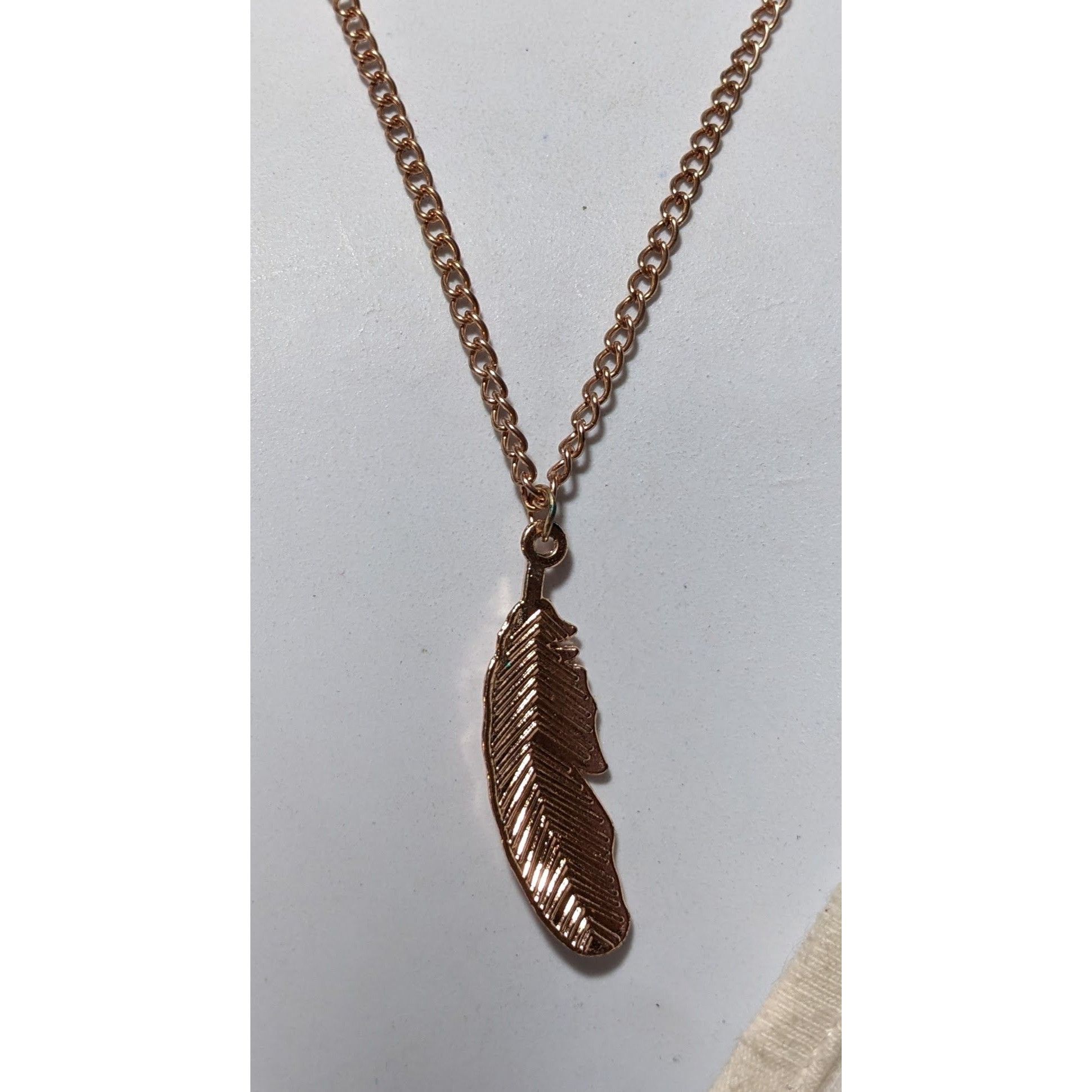 Other Rose Gold Boho Feather Pendant Necklace Size ONE SIZE - 5 Thumbnail
