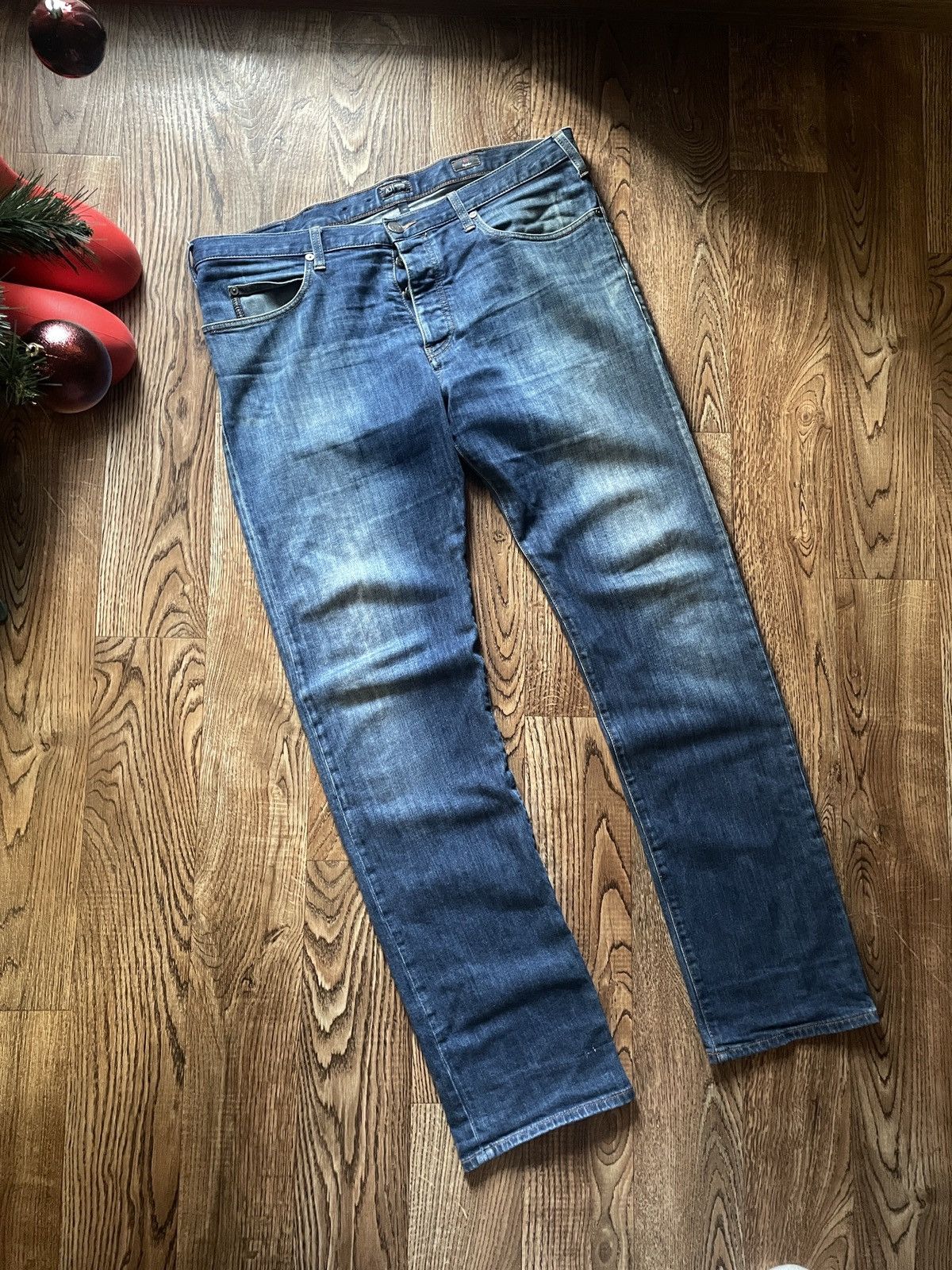 Armani Armani Jeans Metal Logo Pants Blue Mens 38 Size US 38 / EU 54 - 6 Thumbnail