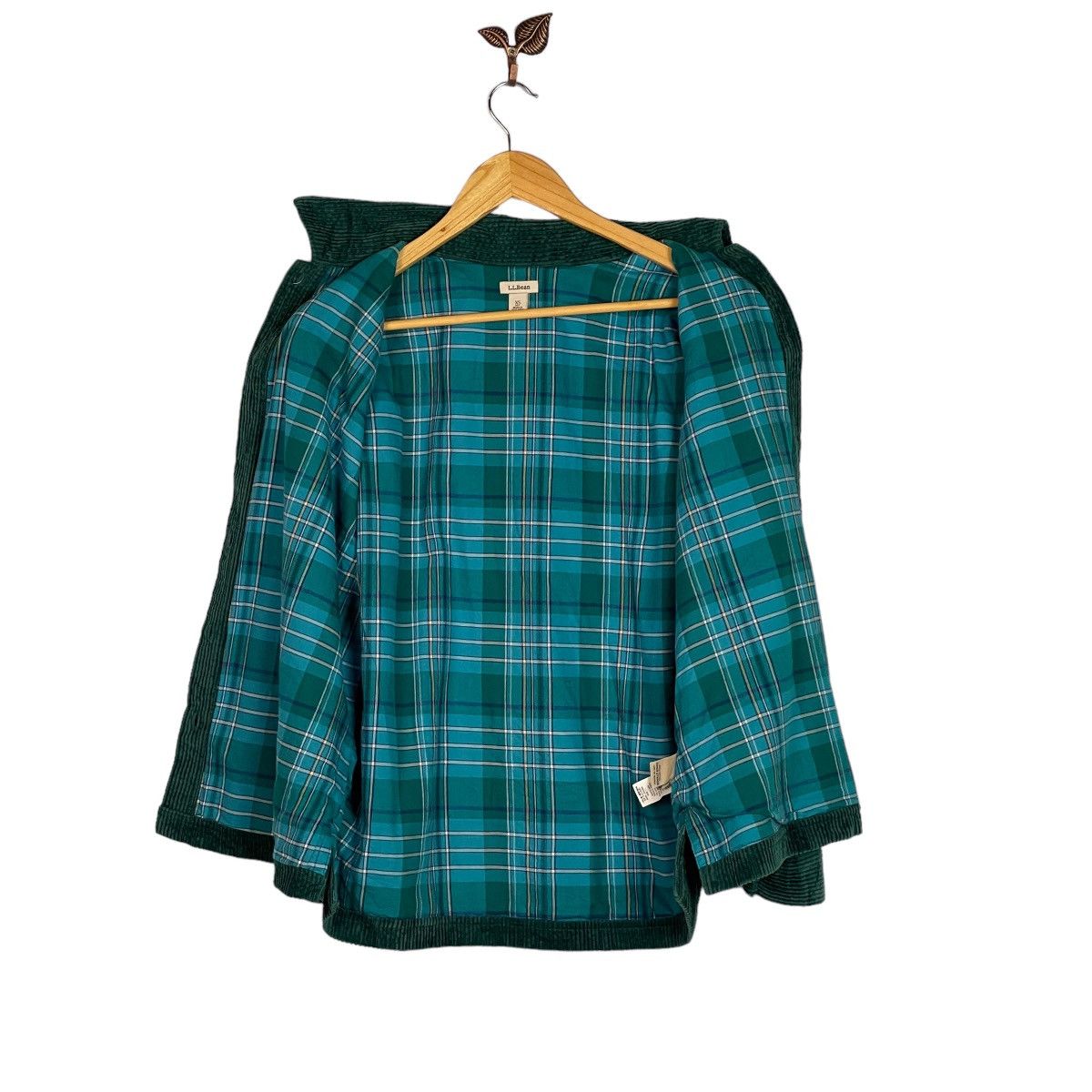L.L. Bean L.L.Bean Plaid Corduroy Button Up Jacket Size US XS / EU 42 / 0 - 11 Thumbnail