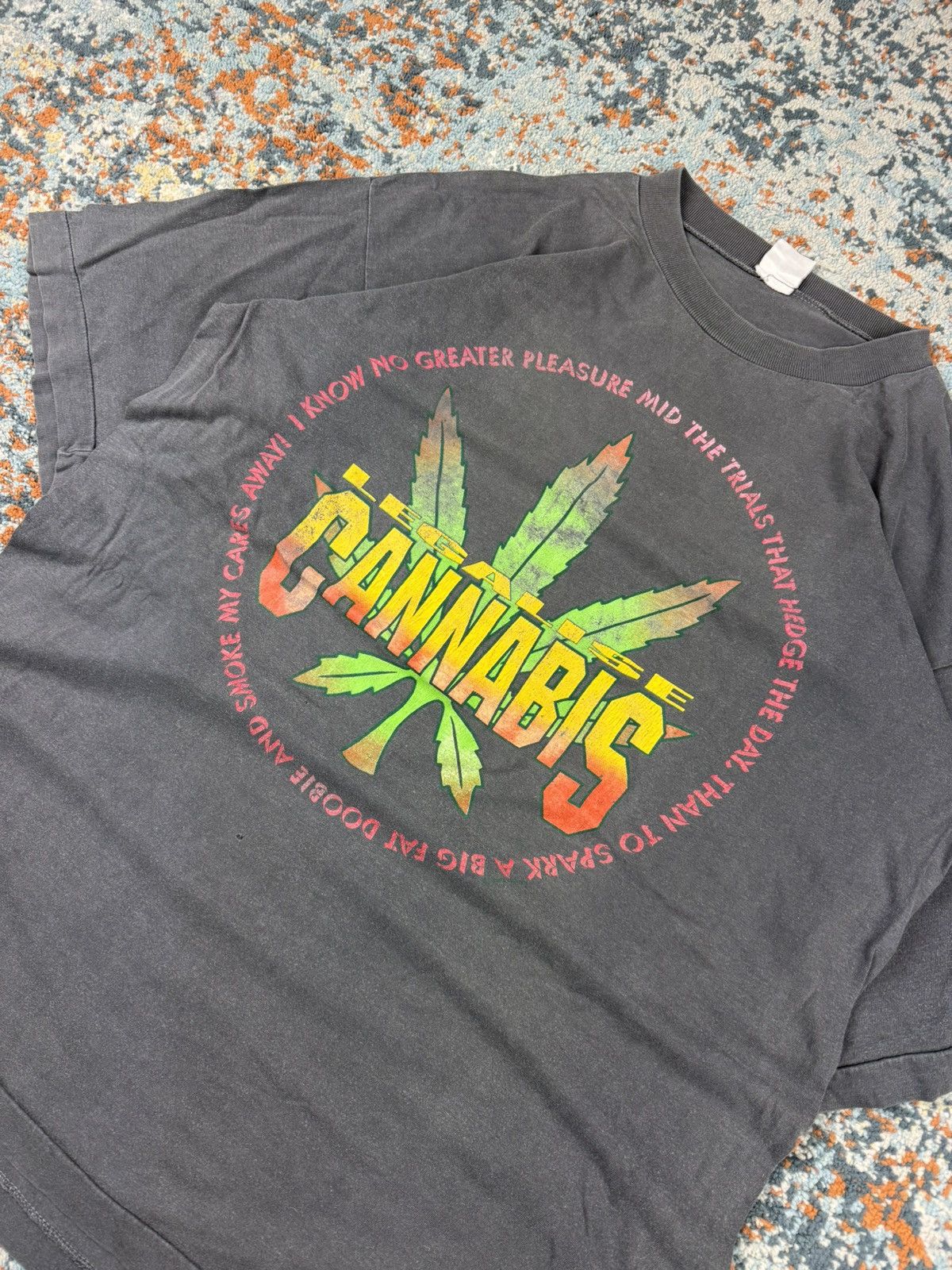 Vintage Vintage 90s Legalize Cannabis weed marihuana graphic tee Size US XL / EU 56 / 4 - 4 Thumbnail