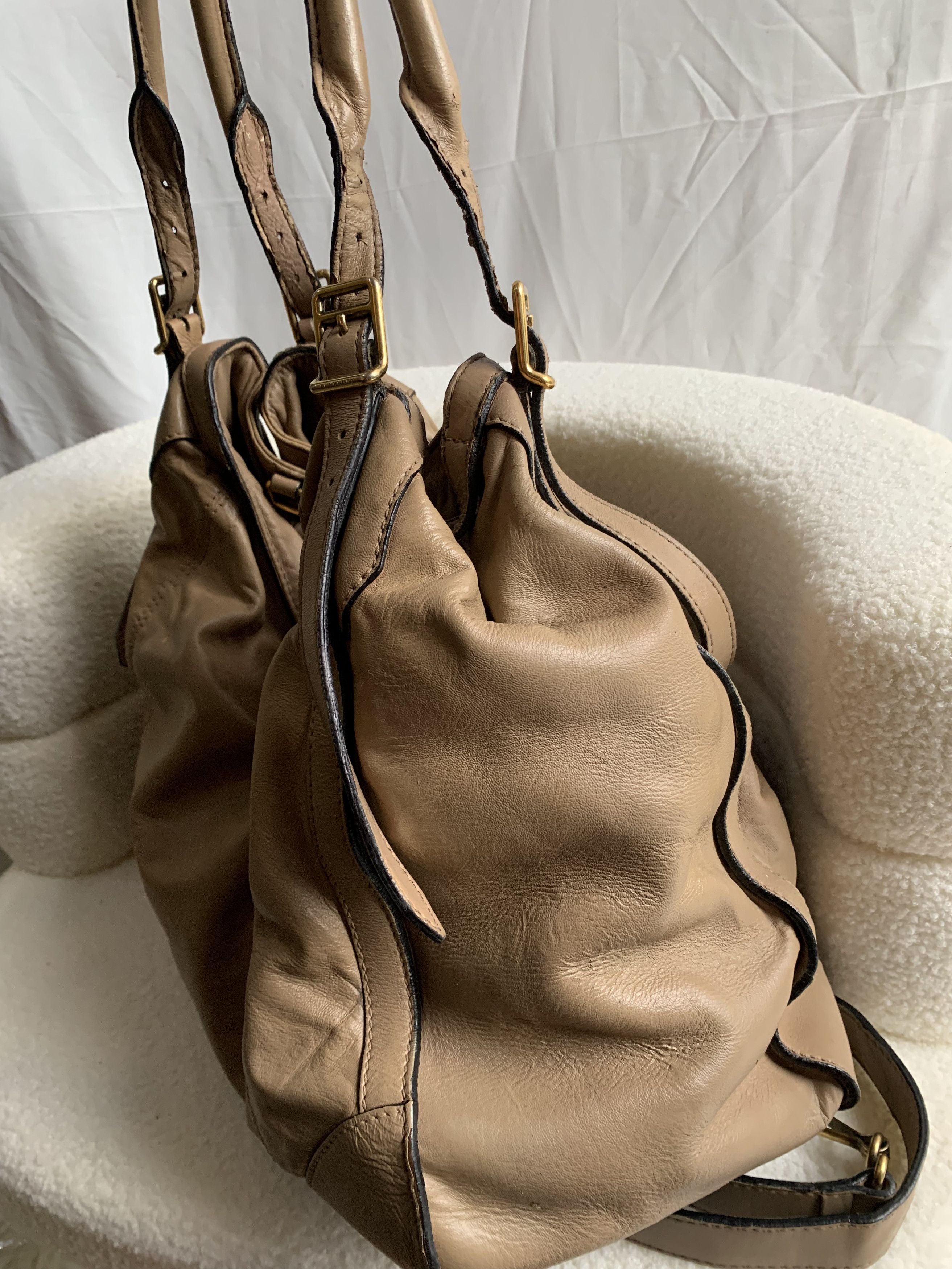 Burberry Auth Burberry Large Hobo Size ONE SIZE - 3 Thumbnail